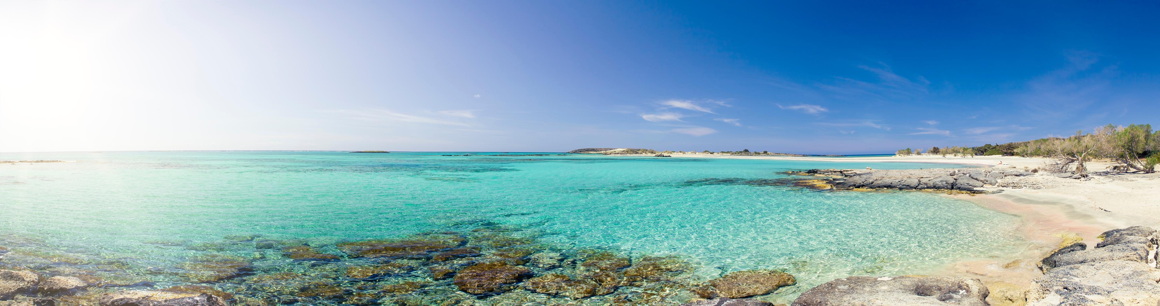 Küchenrückwand-Elafonisi Strand Blaues Meer Panorama