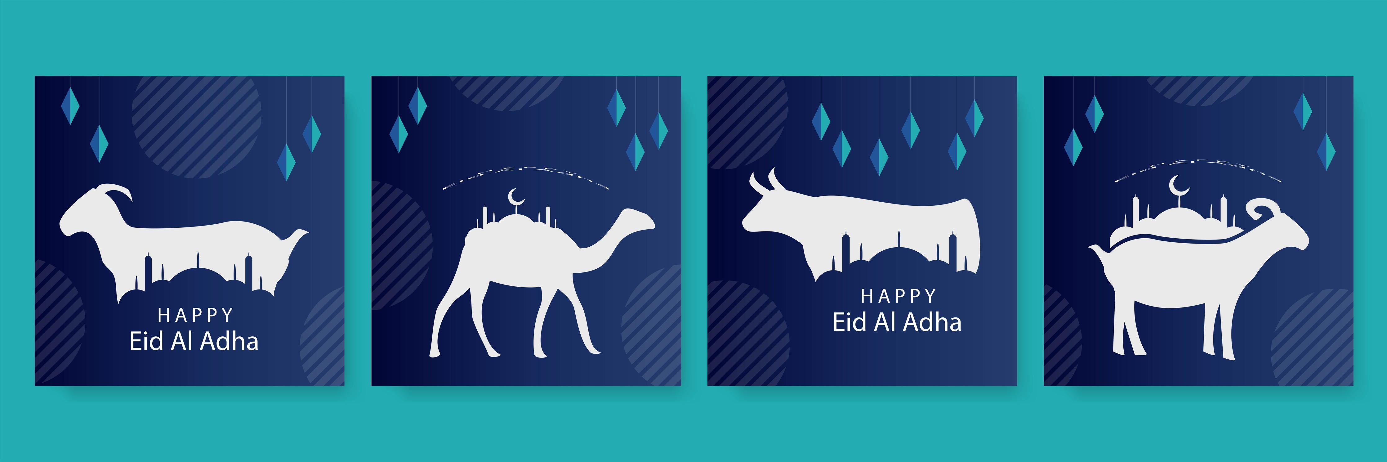 Küchenrückwand-Elegante Eid Al-Adha Grußkarten Set