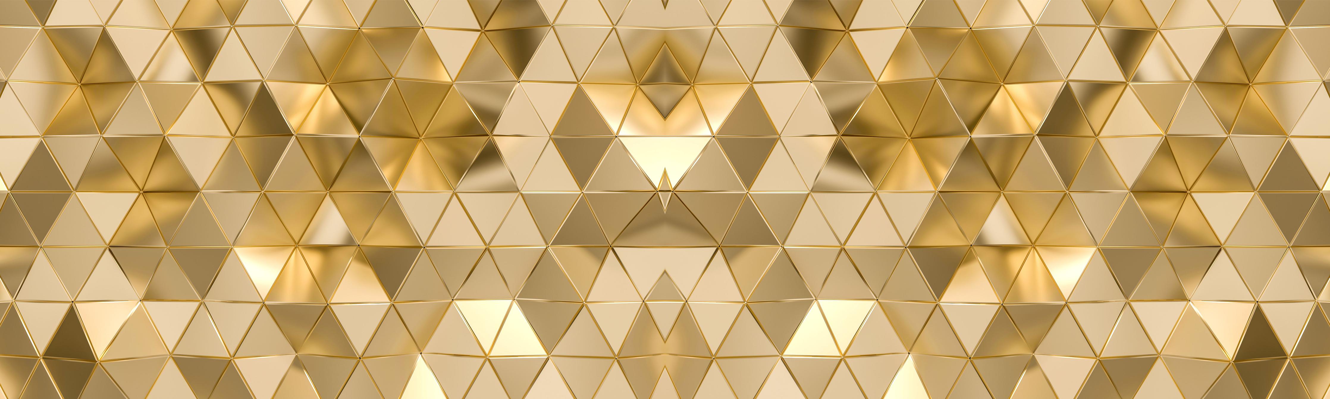 Küchenrückwand-Elegante Goldene Geometrische Struktur