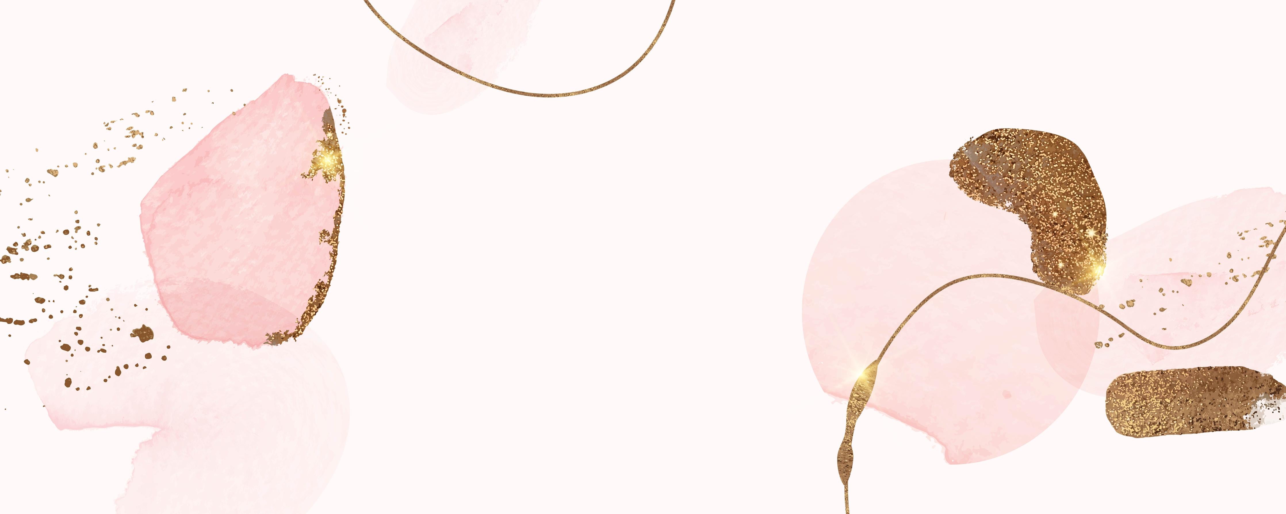 Küchenrückwand-Elegante Rosa und Gold Muster Design