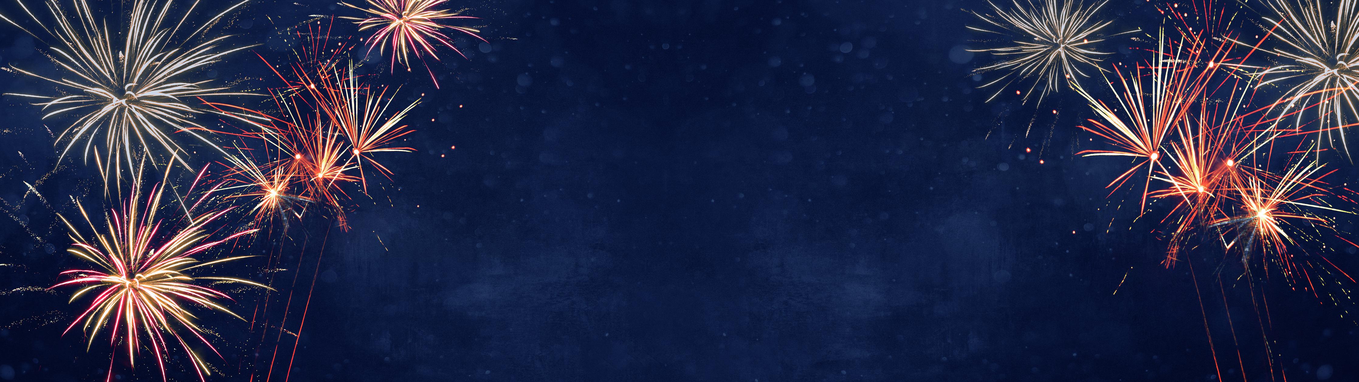 Küchenrückwand-Farbenfrohes Feuerwerk zu Neujahr 2023