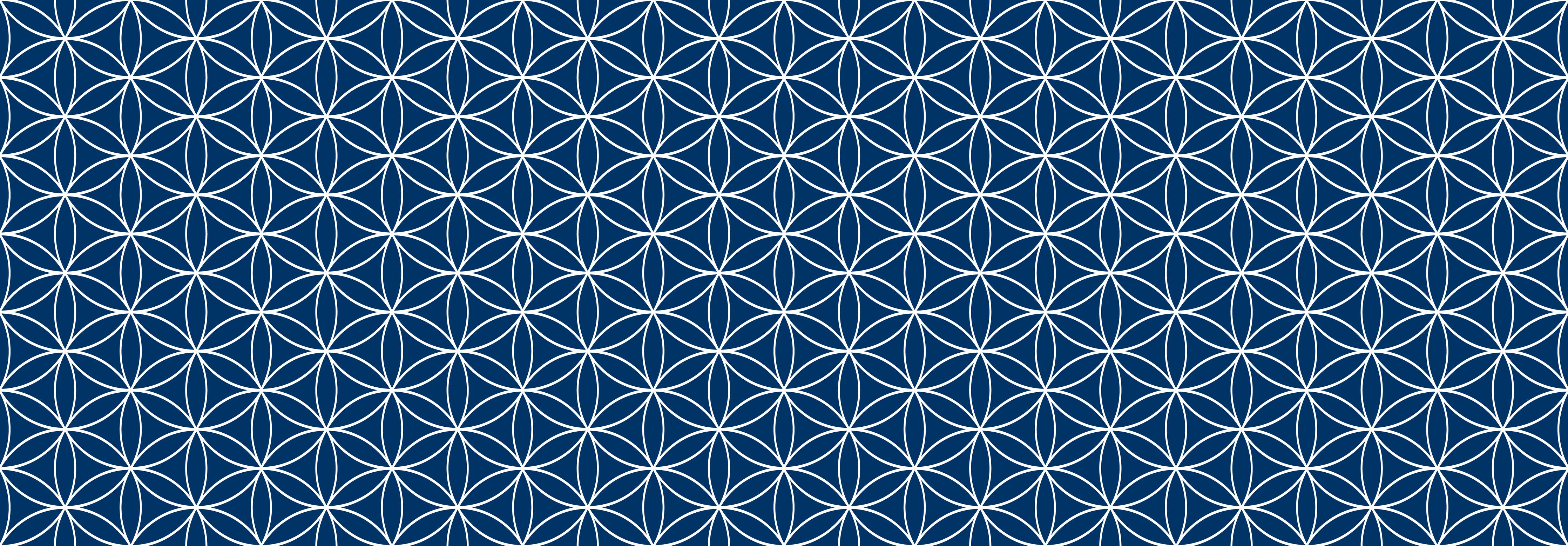 Küchenrückwand-Geometrica Fiori Blu notte