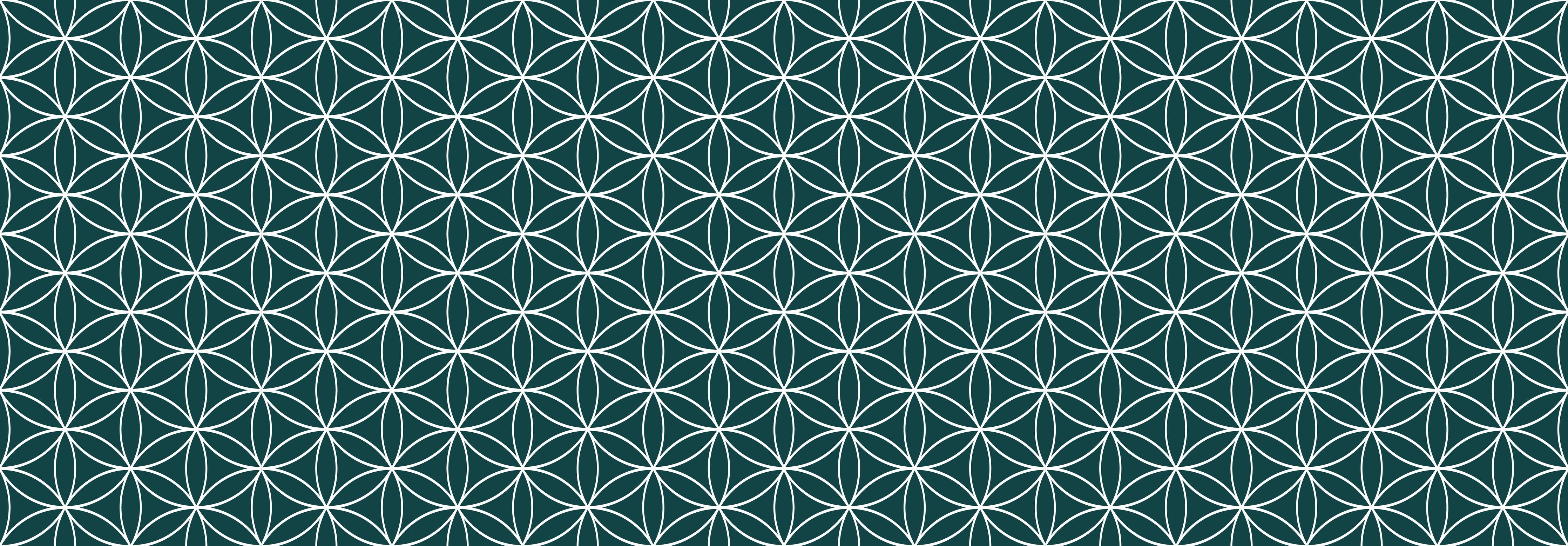 Küchenrückwand-Geometrica Fiori Verde petrolio