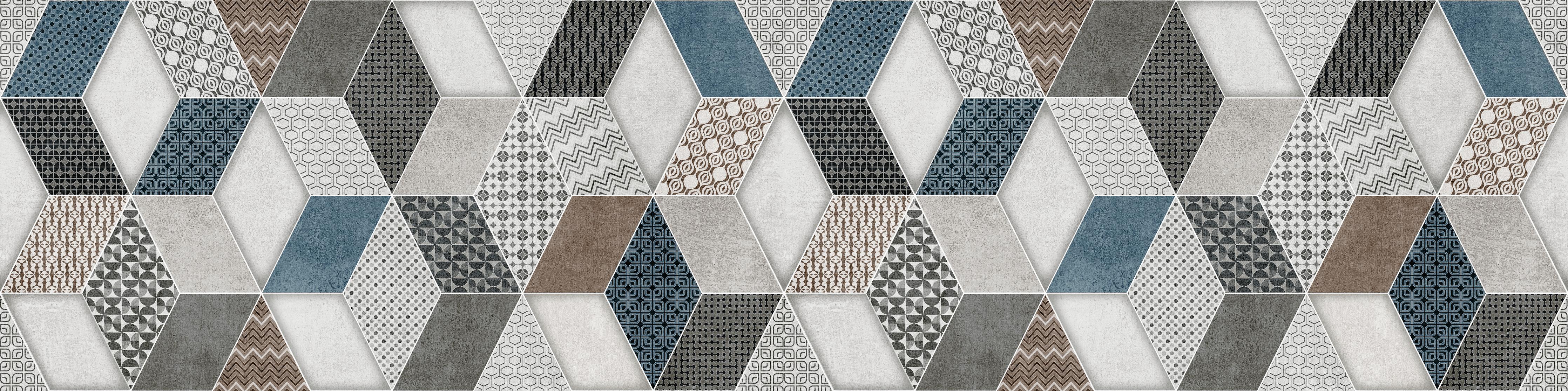 Küchenrückwand-Geometrischse Retro-Fliesen Muster