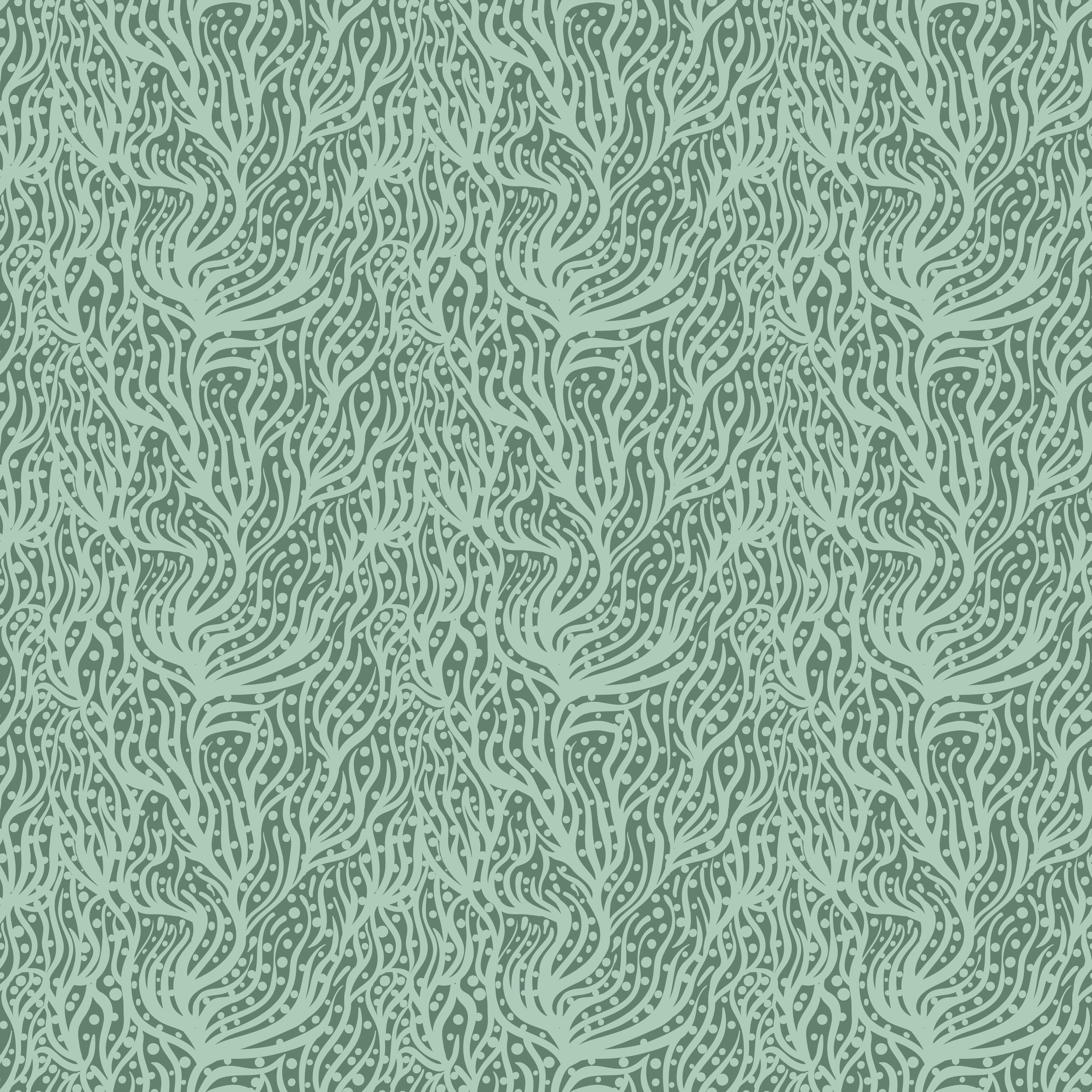 Küchenrückwand-Abstraktes Korallenmuster Grün-Türkis