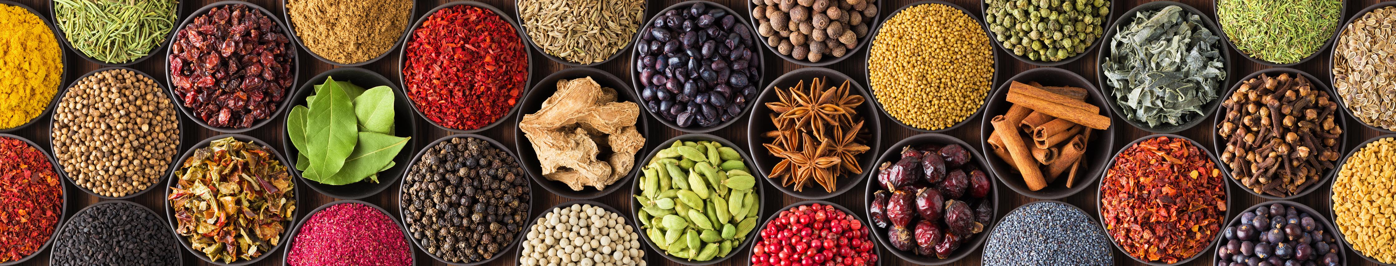 Küchenrückwand-Bunte Gewürzvielfalt