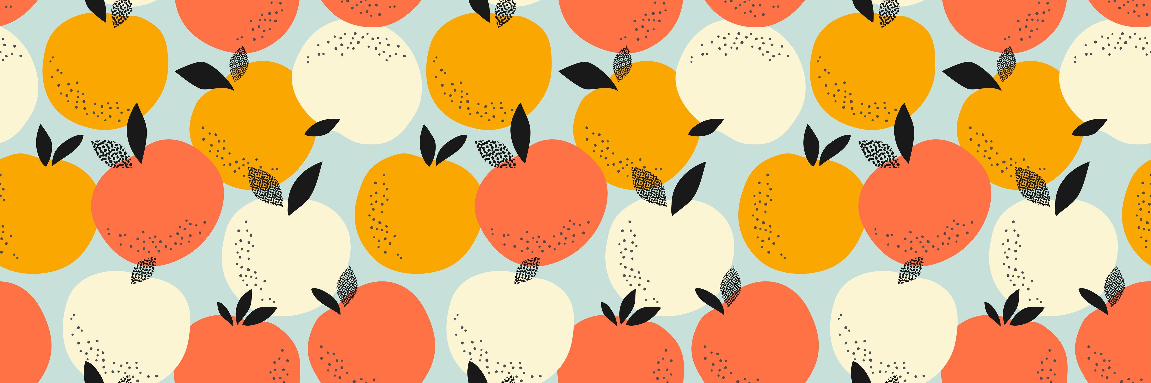 Küchenrückwand-Citrus Orange Pattern