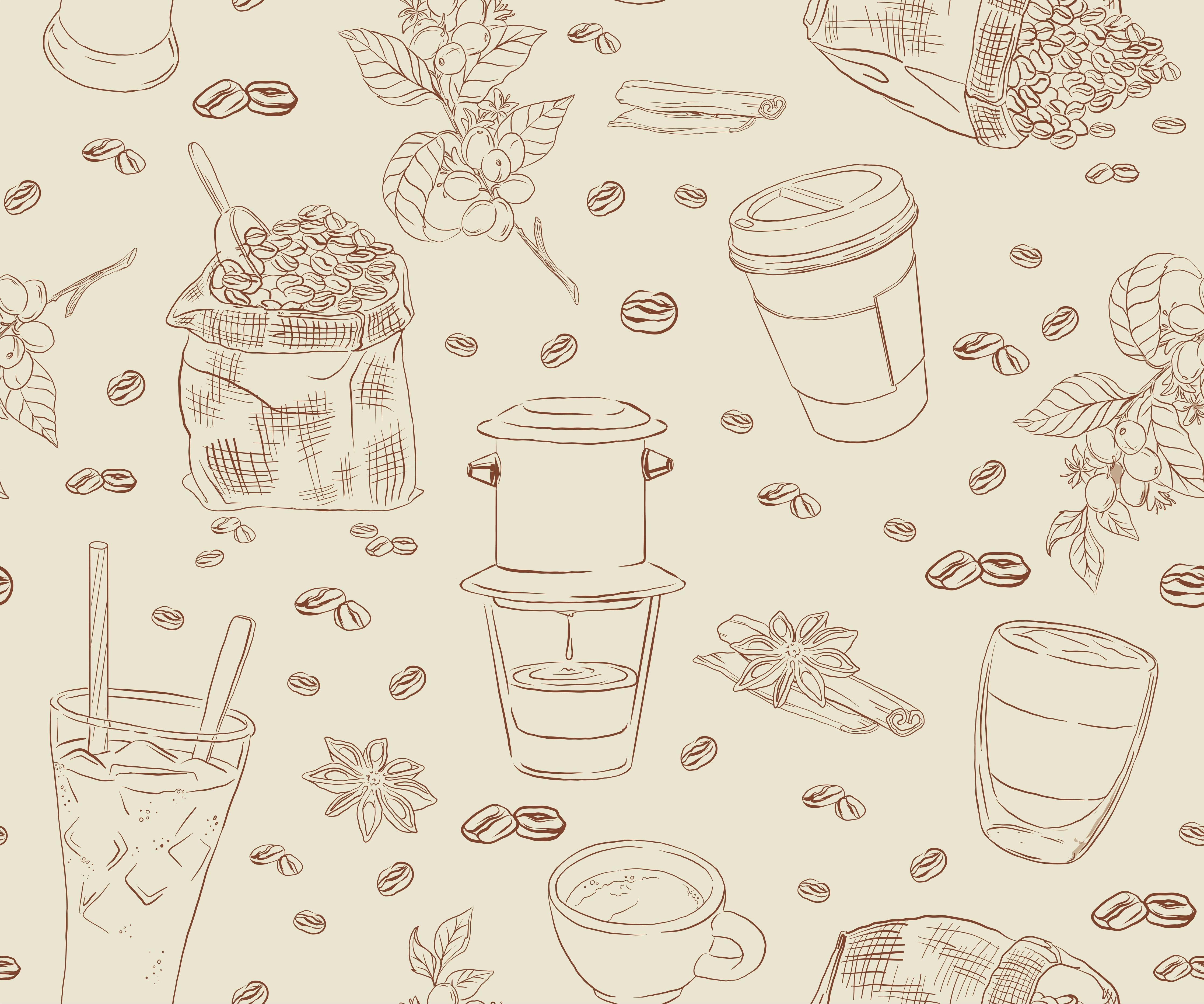 Küchenrückwand-Kaffee-Muster Beige Braun