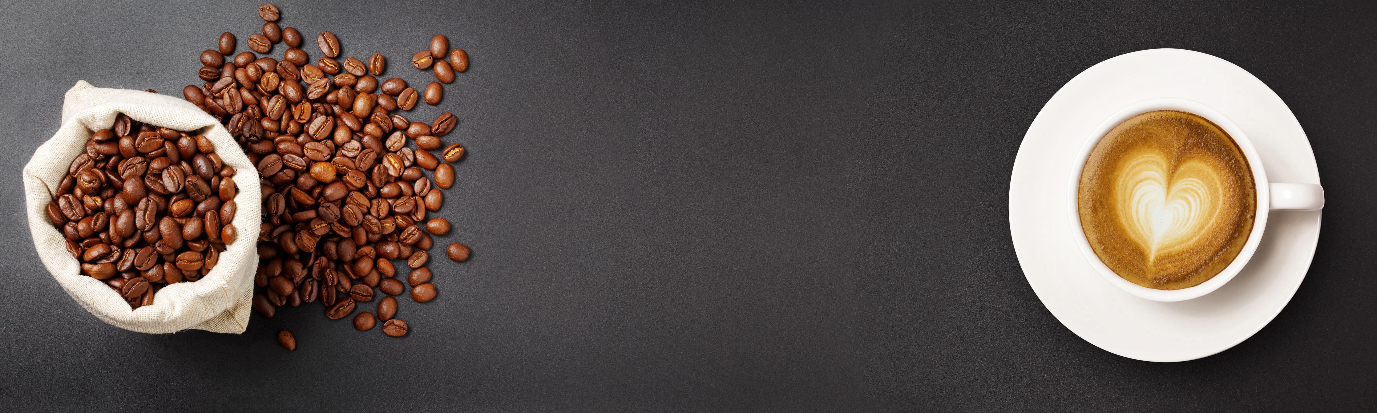 Küchenrückwand-Kaffeebohnen und Cappuccino Braun-Weiß