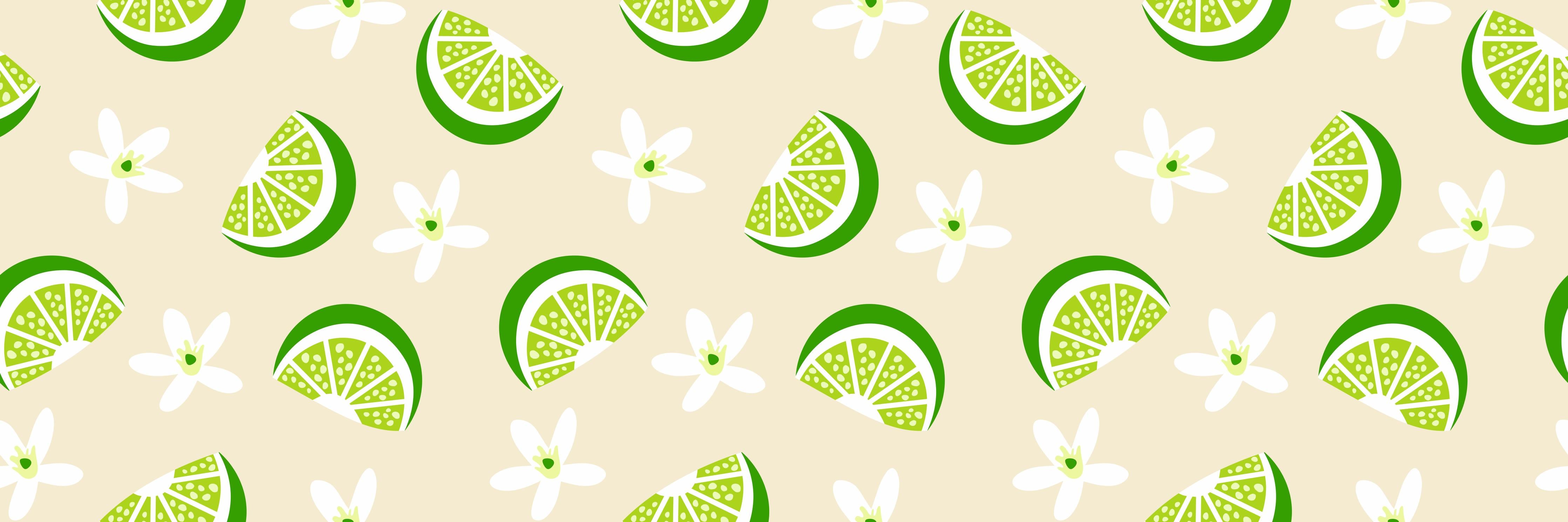 Küchenrückwand-Limetten-Scheiben Muster Beige-Grün