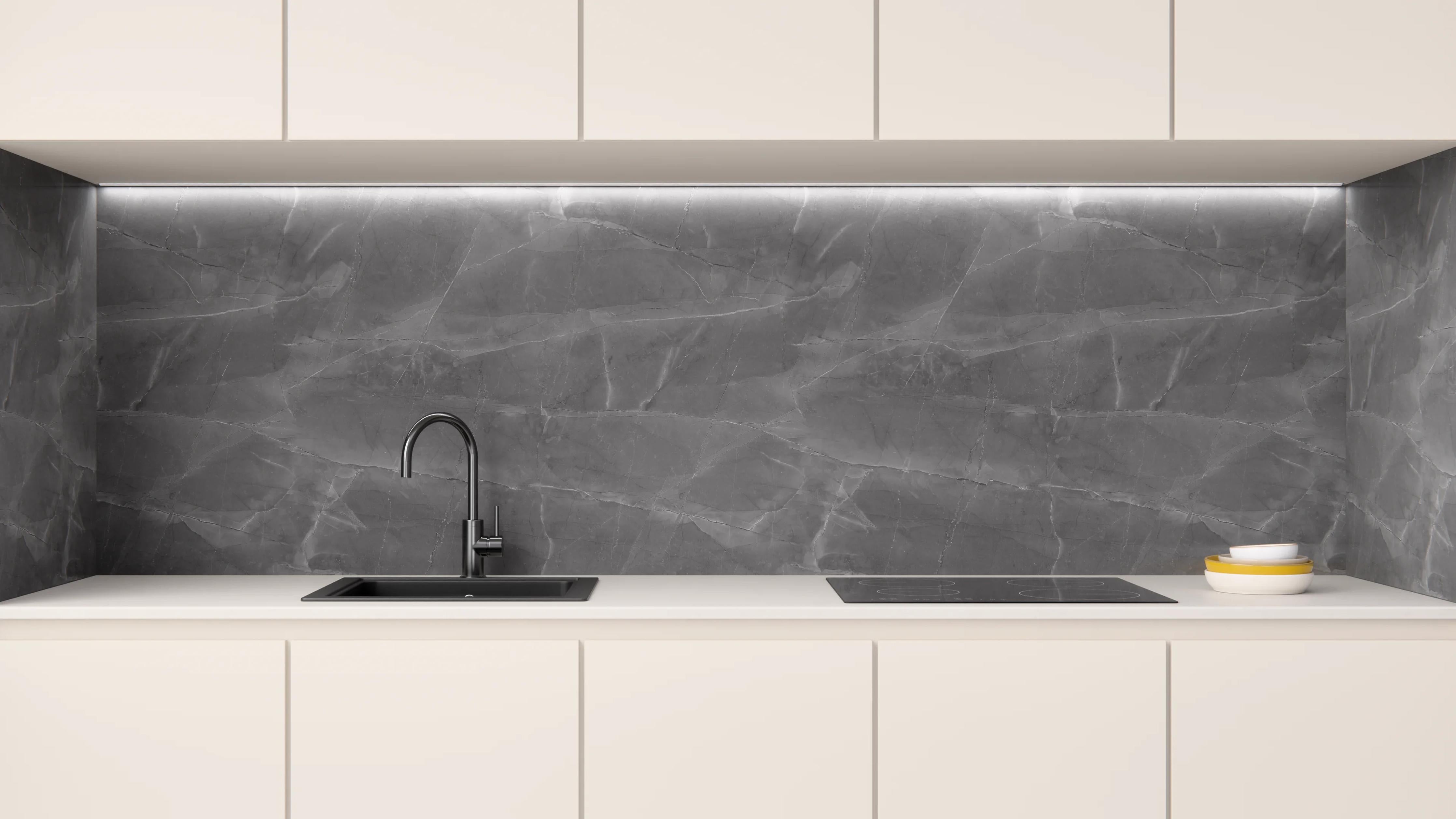 Küchenrückwand - Stone Marble Green-Grey