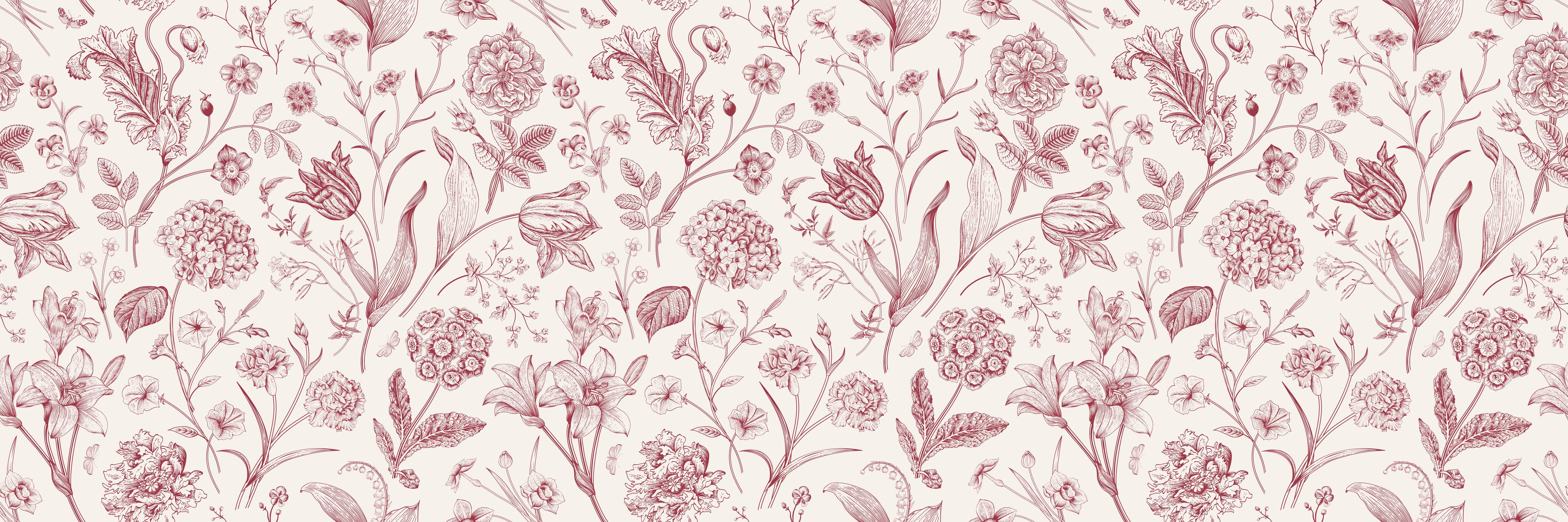 Küchenrückwand-Vintage Bloom Rosa-Muster