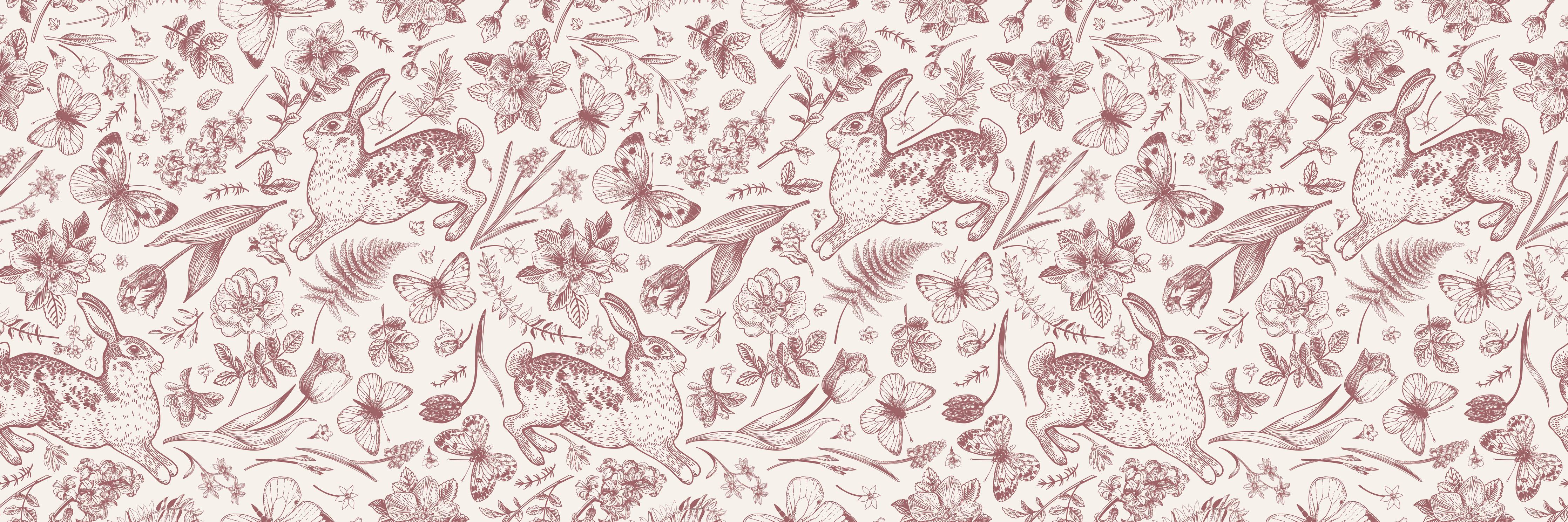 Küchenrückwand-Vintage Rosa Blumenmuster