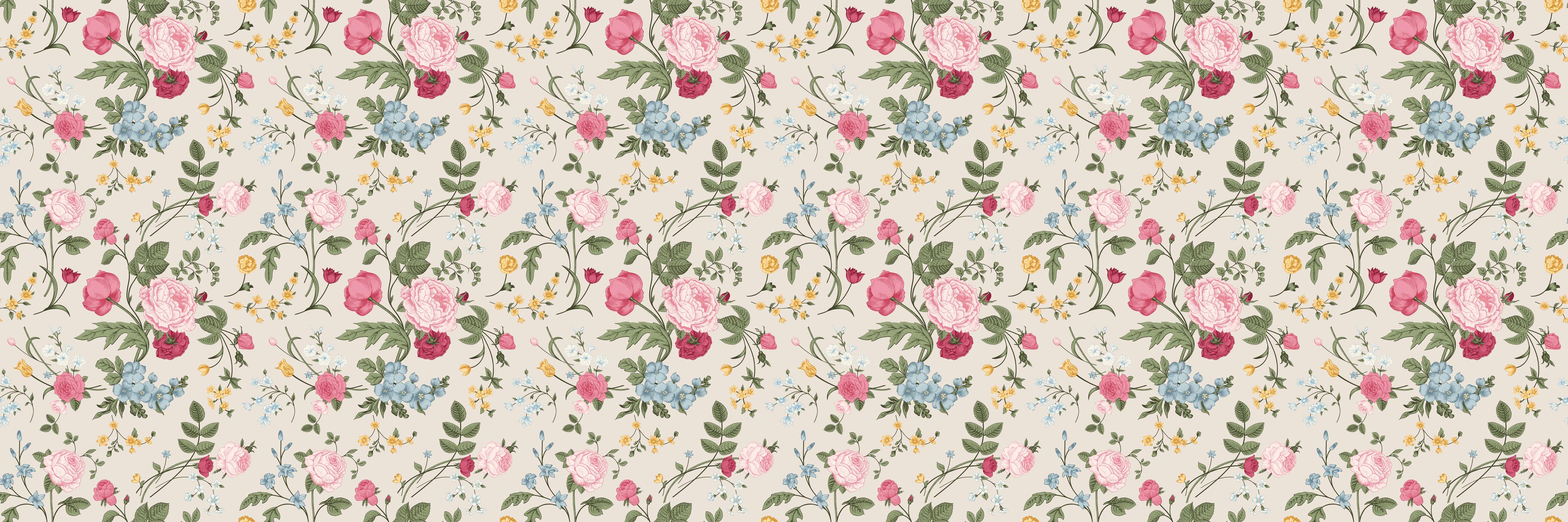 Küchenrückwand-Vintage Rosenmuster Rosa-Beige