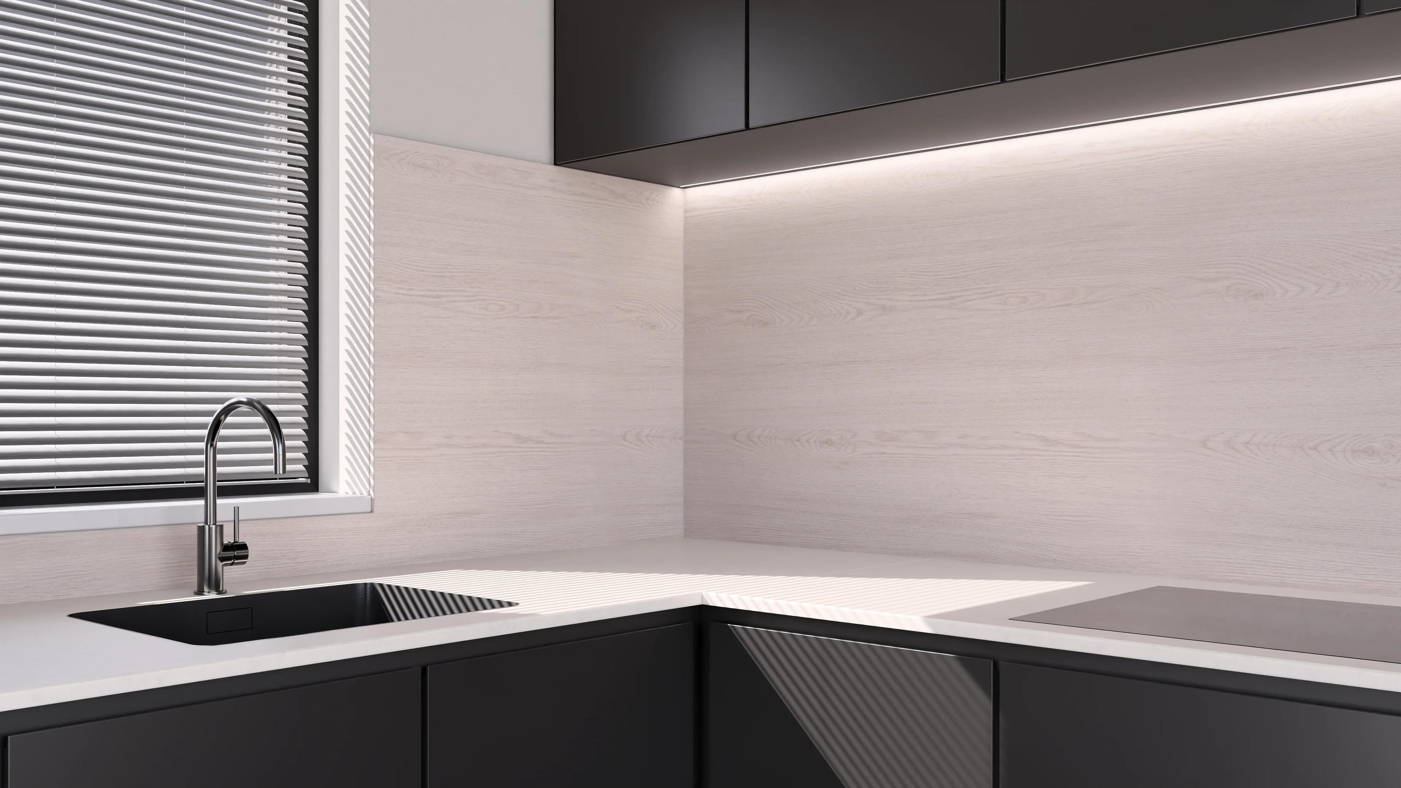 Küchenrückwand - Wooden Ivory