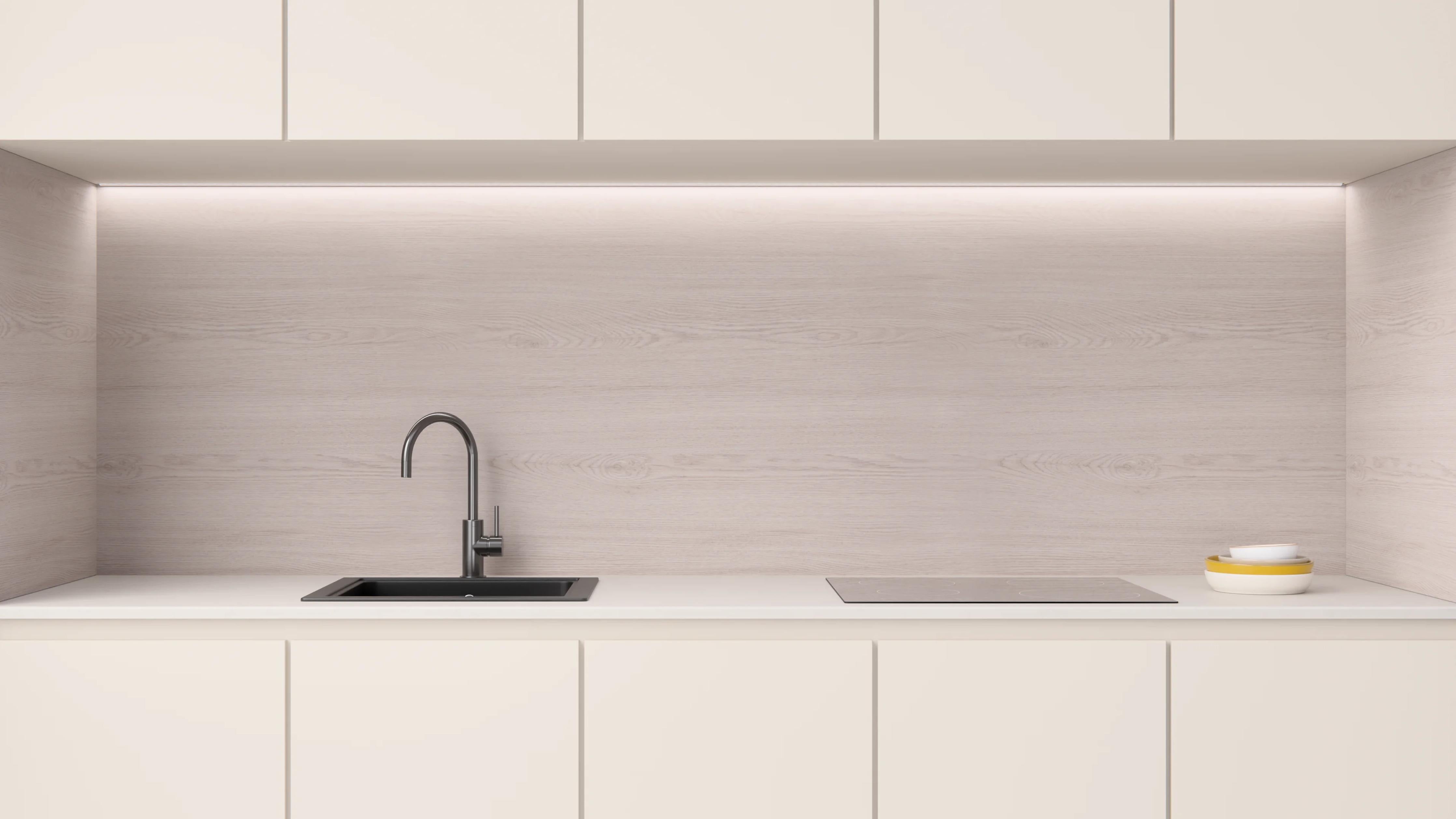 Küchenrückwand - Wooden Ivory