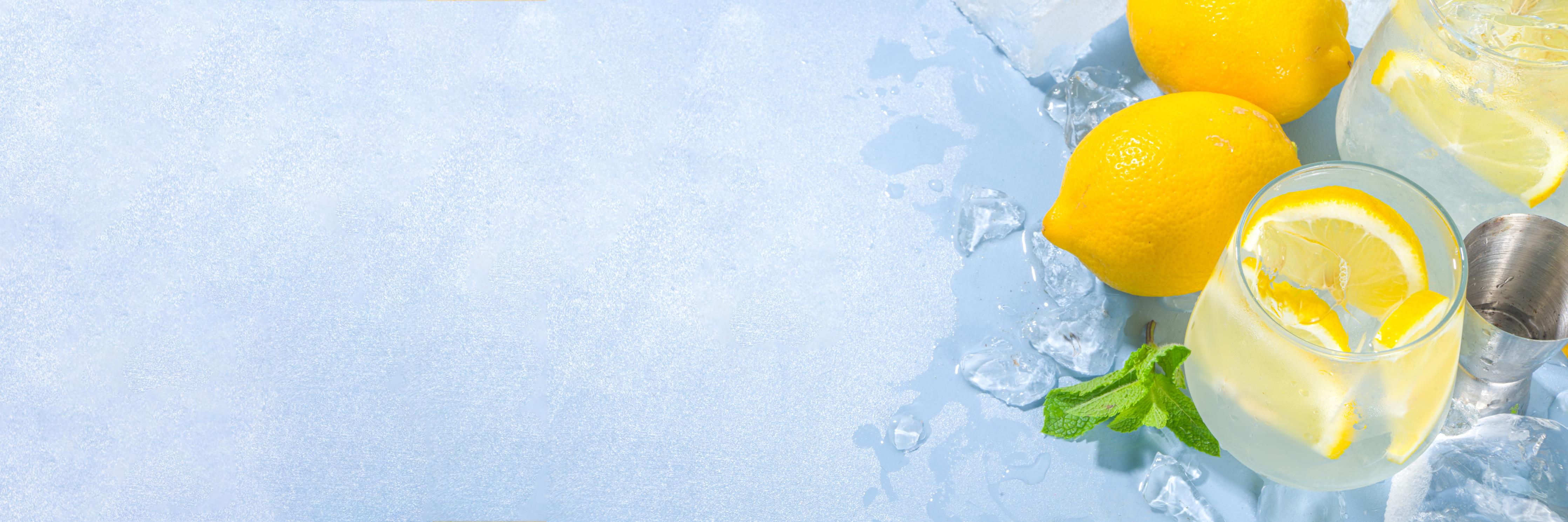 Küchenrückwand-Zitrone Limette Erfrischung Weiß-Türkis