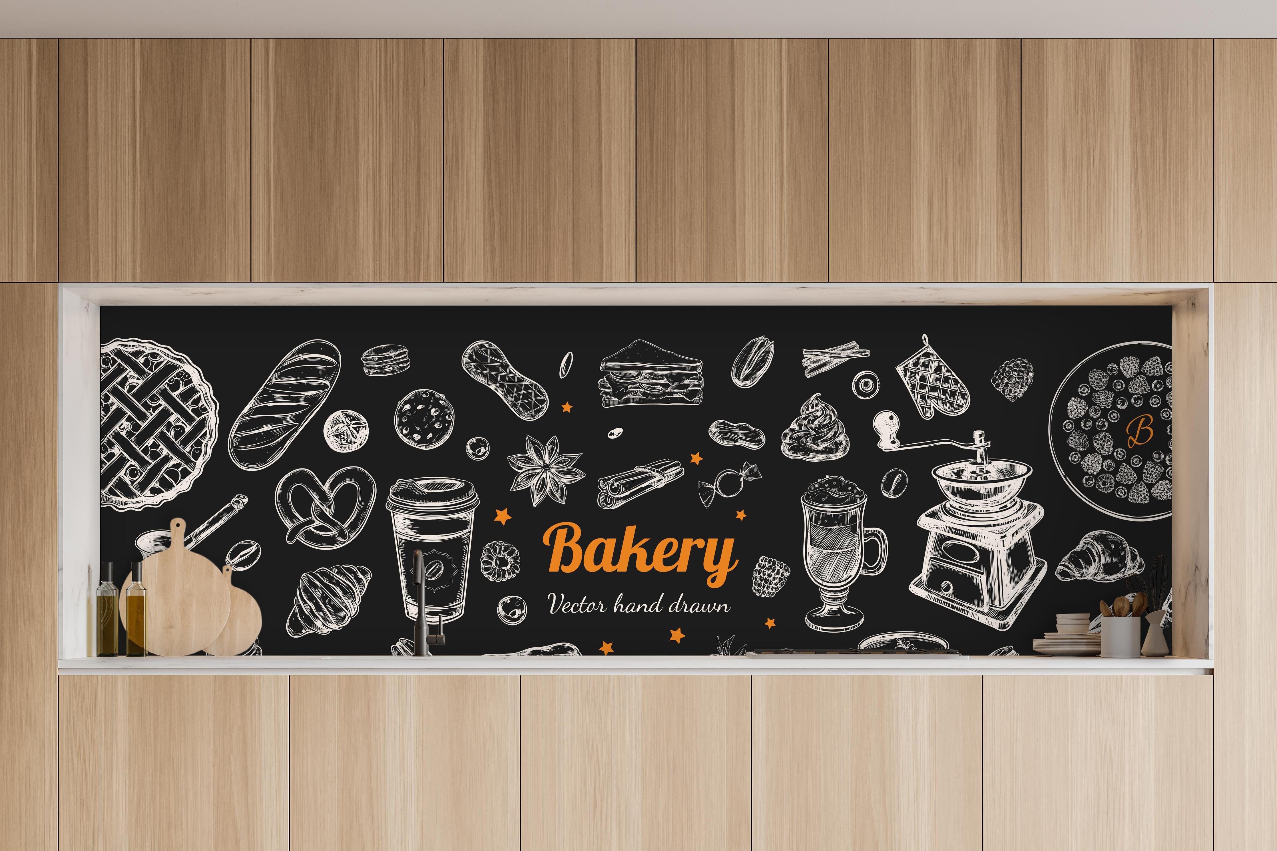 Küche - Bäckerei in charakteristischer Vollholz-Küche mit modernem Gasherd