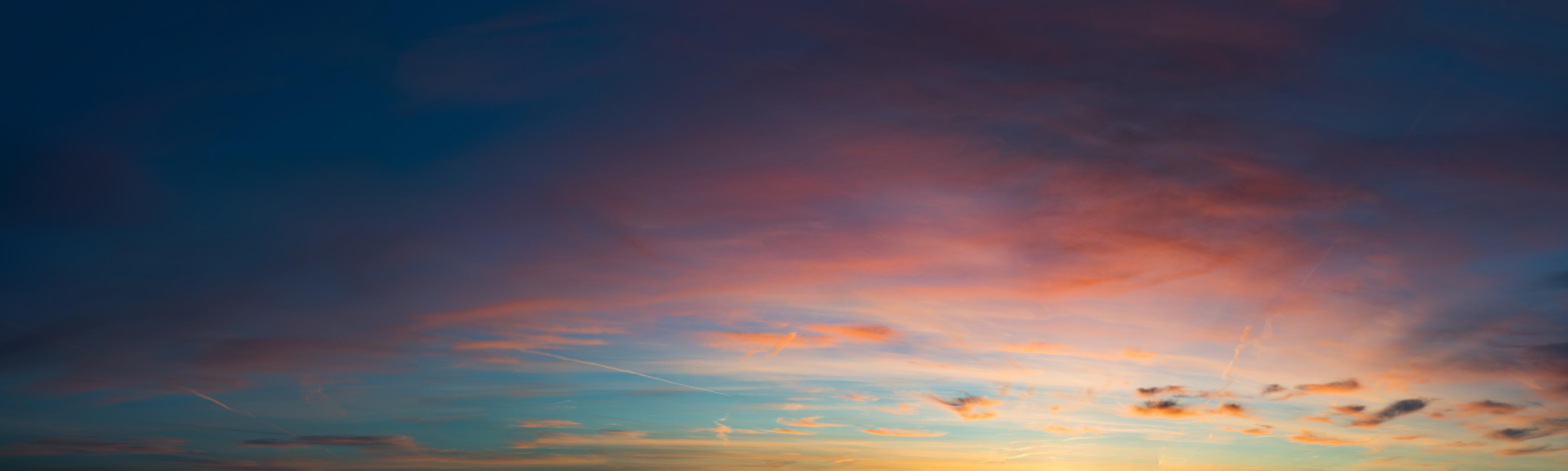 Küchenrückwand-Himmelspanorama bei Sonnenuntergang