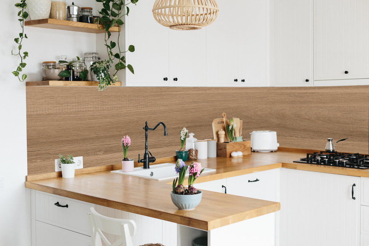 Küche - Holztextur und hölzerner Hintergrund 1 in lebendiger Küche mit bunten Blumen