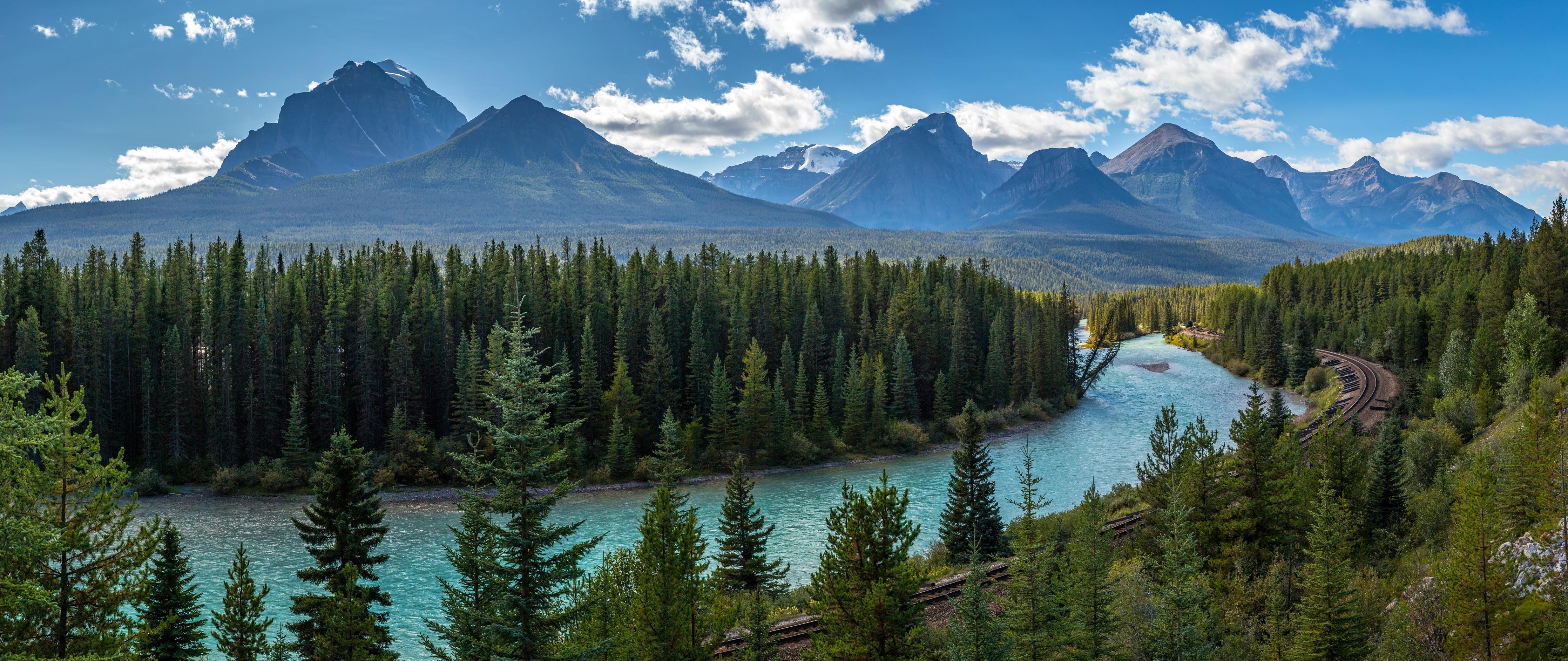 Küchenrückwand-Kanada Nationalpark Natur Zug Gleisen