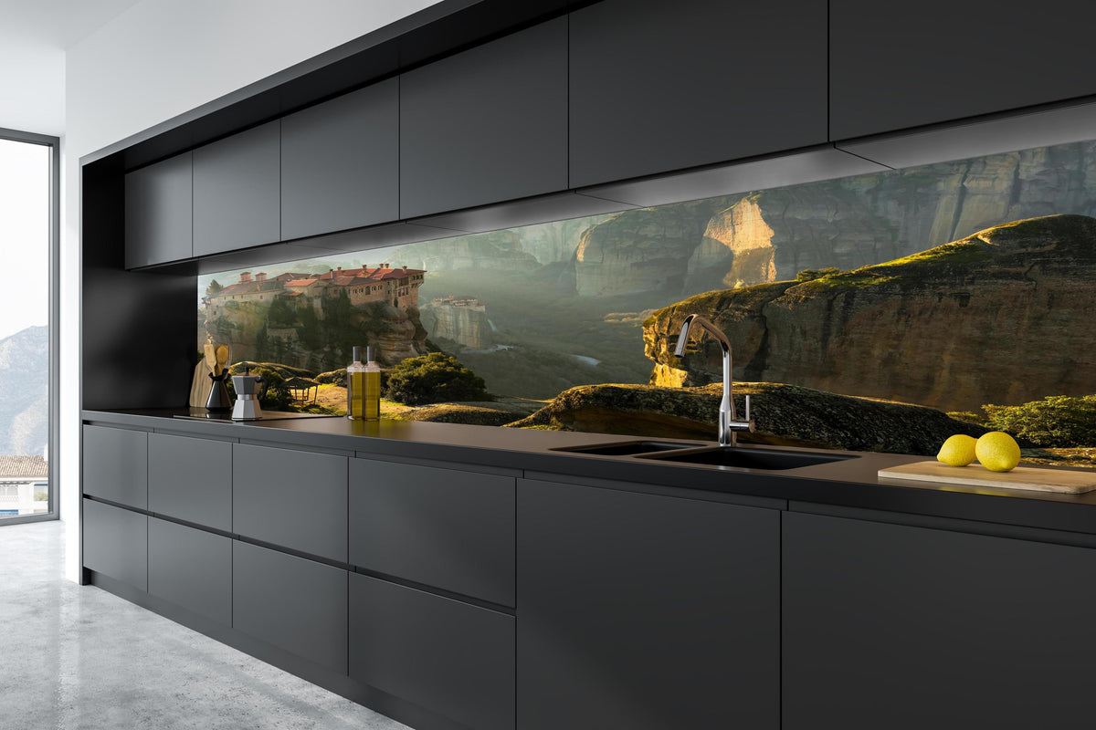 Küche - Klöster von Meteora in tiefschwarzer matt-premium Einbauküche