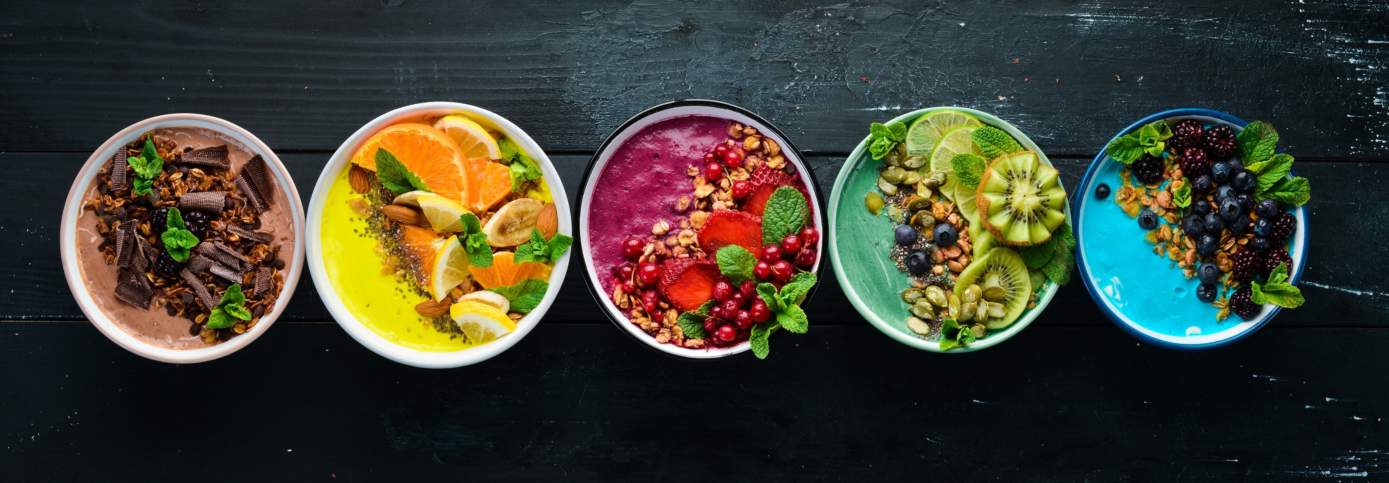 Küchenrückwand-Leckere Frucht-Joghurt-Bowls