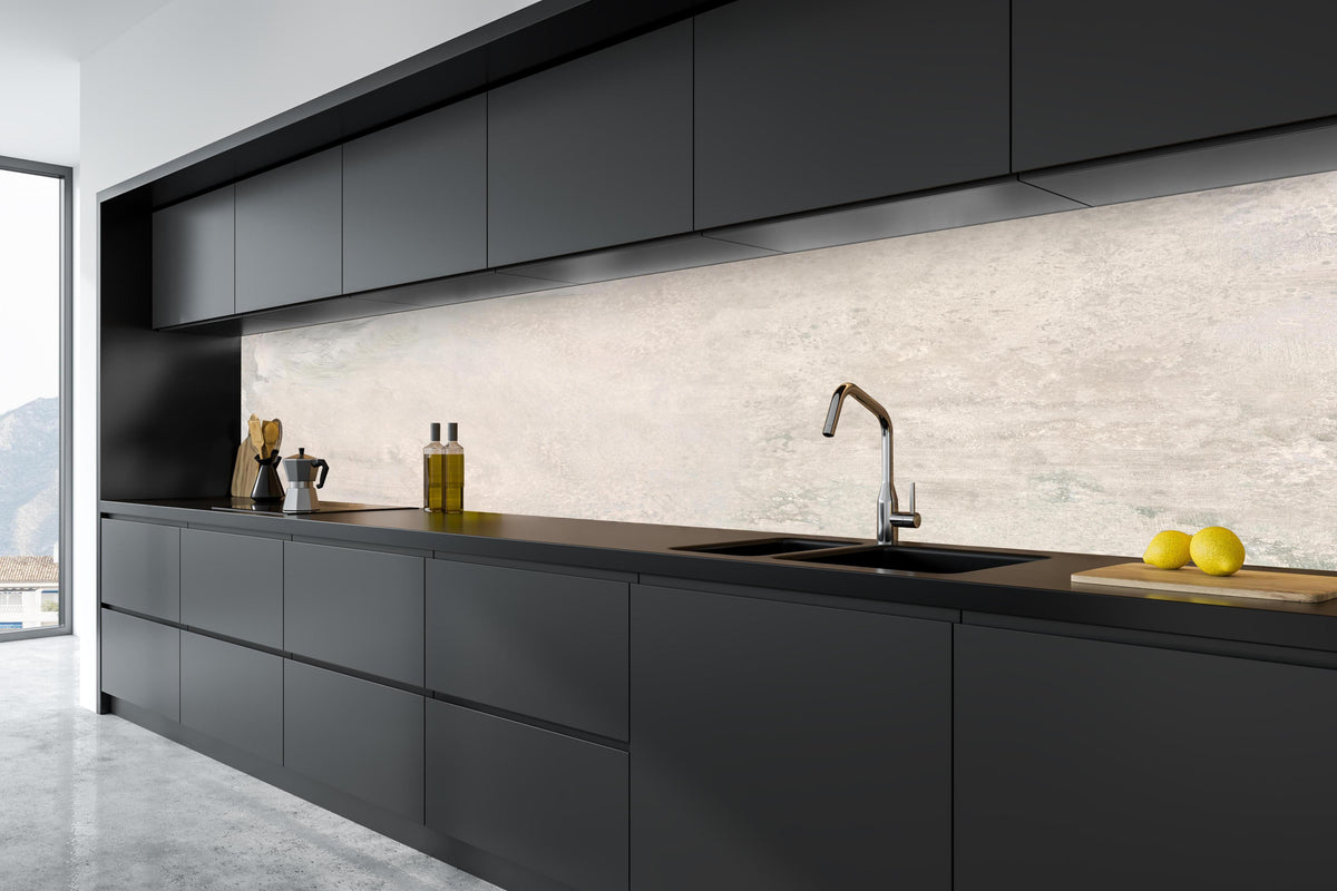 Küche - Marmor Stein Textur in tiefschwarzer matt-premium Einbauküche