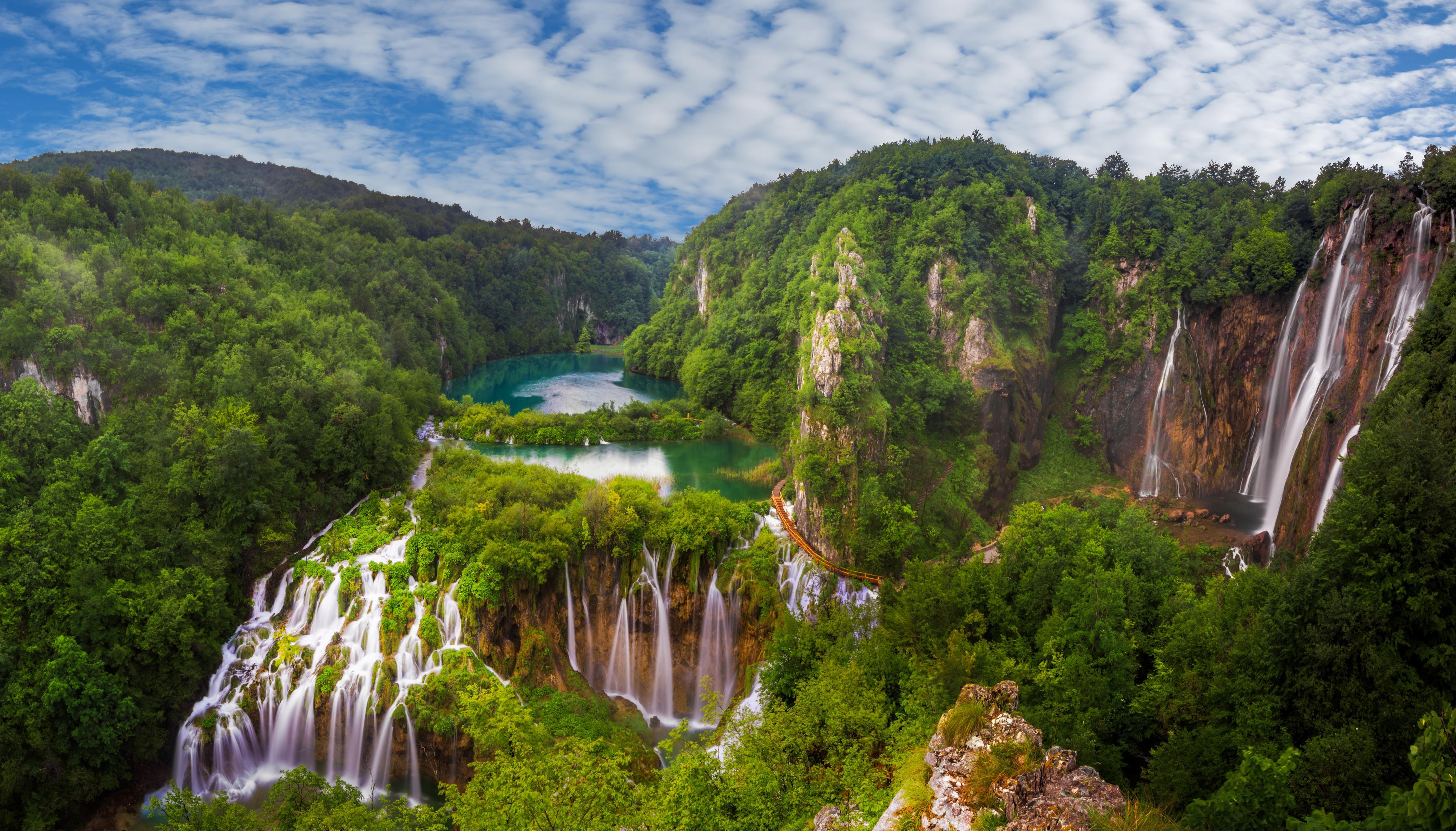 Küchenrückwand-Multi-Wasserfall - Landschaft