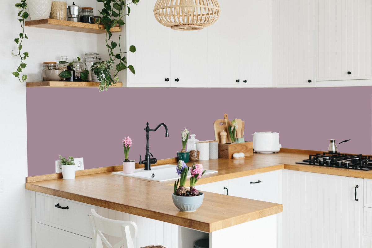 Küche - RAL 4009 (Pastellviolett) in lebendiger Küche mit bunten Blumen