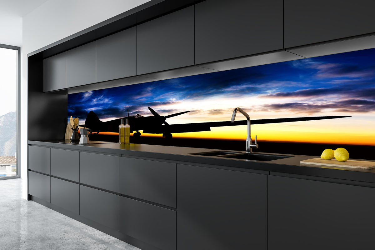 Küche - Supermarine Spitfire in tiefschwarzer matt-premium Einbauküche