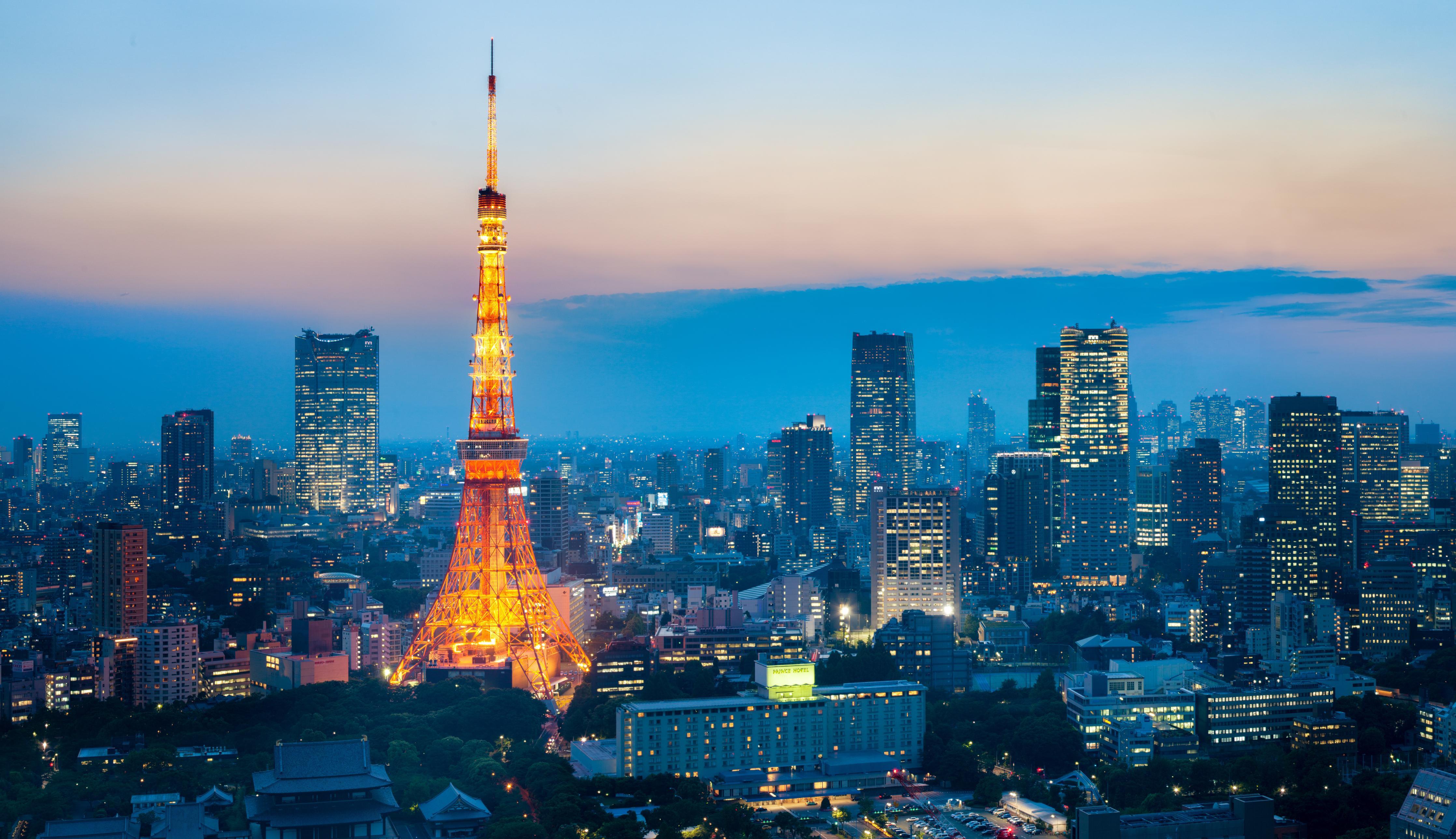 Küchenrückwand-Tokyo Tower bei Nacht