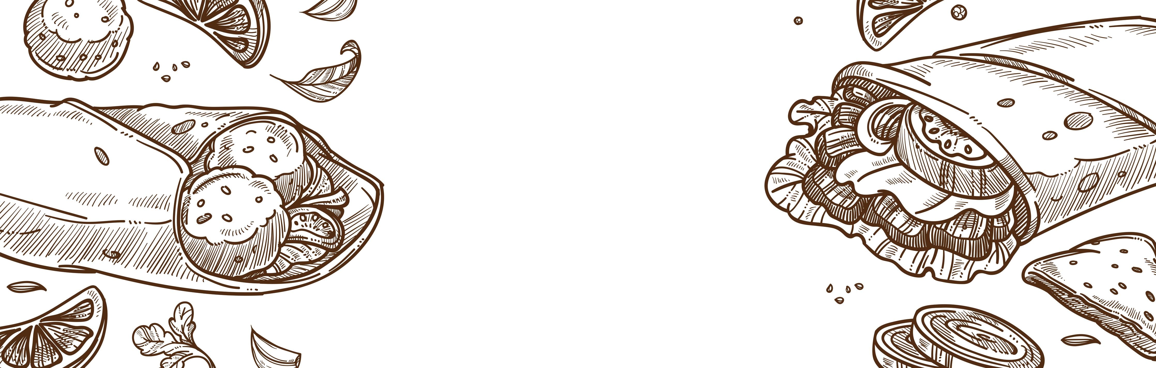 Küchenrückwand-Künstlerische Wrap-Zeichnung in Schwarz-Weiß