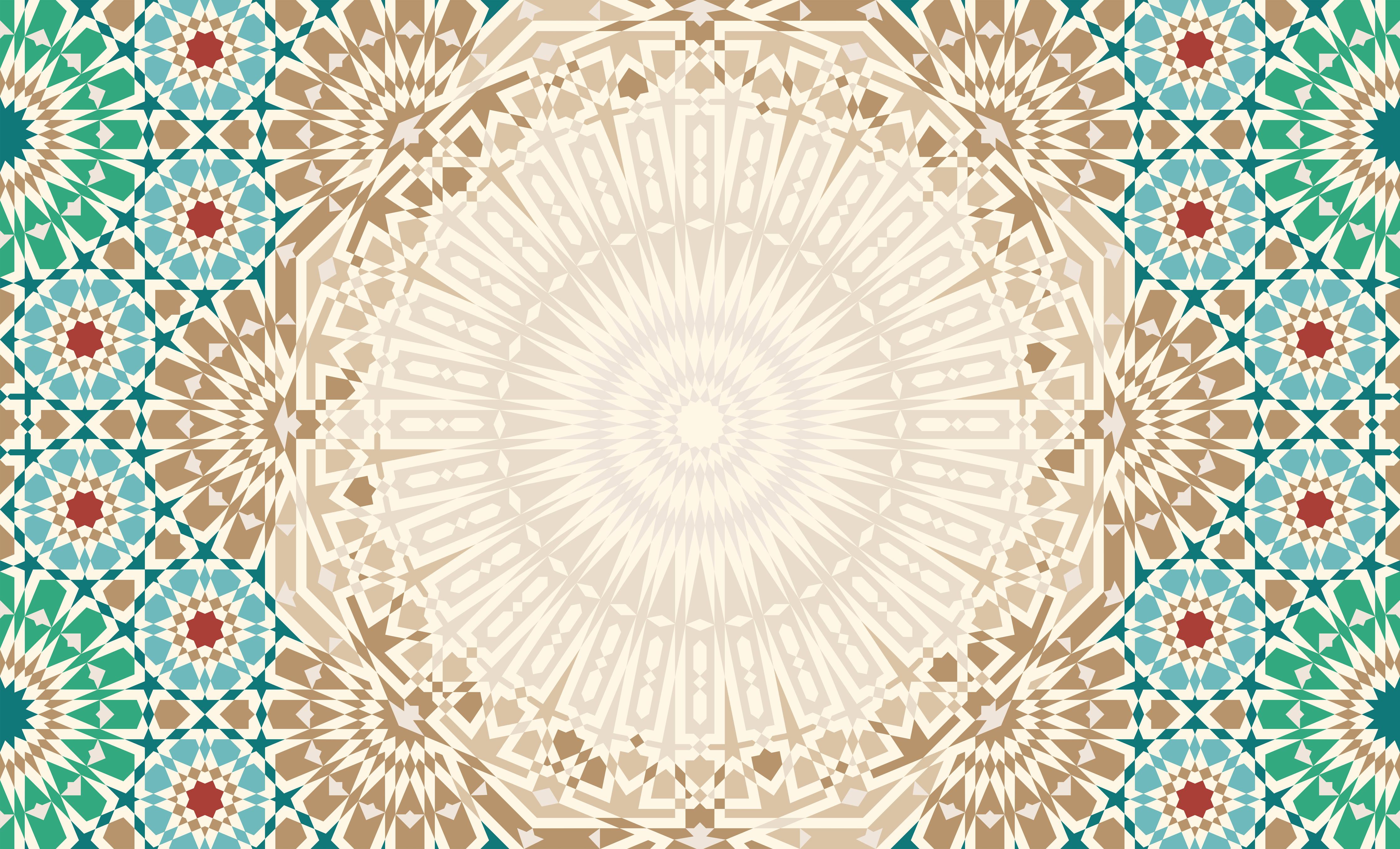 Küchenrückwand-Ornamentales Mandala-Muster in Beige