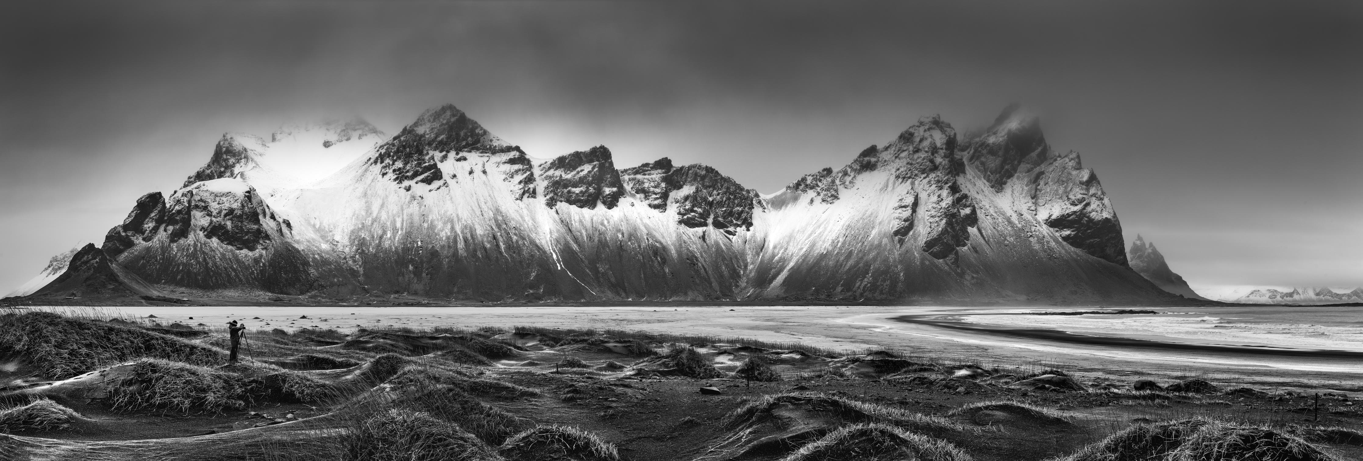 Küchenrückwand-Panorama - Bergkette Vestrahorn