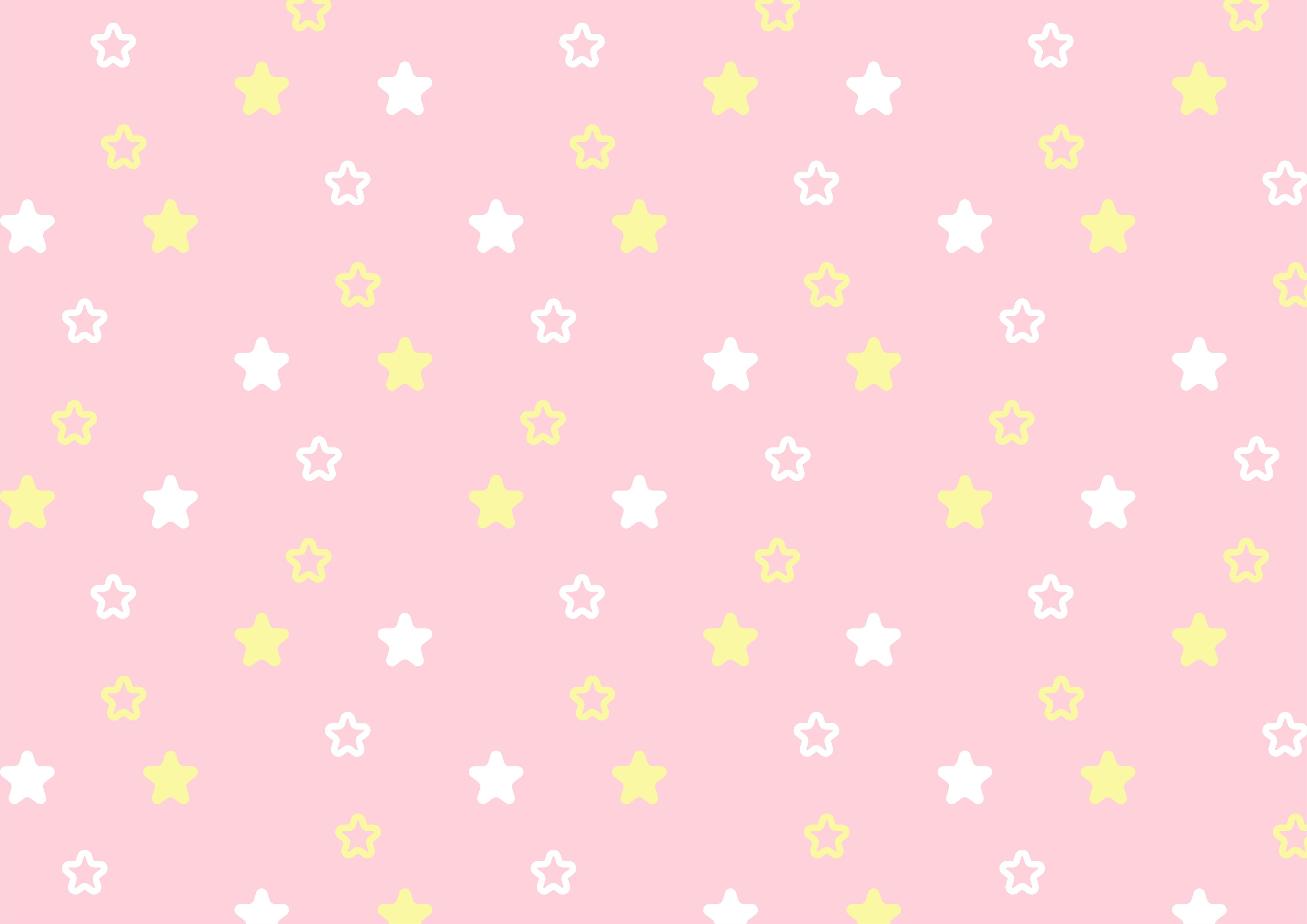 Küchenrückwand-Sterne Rosa Gelb Muster