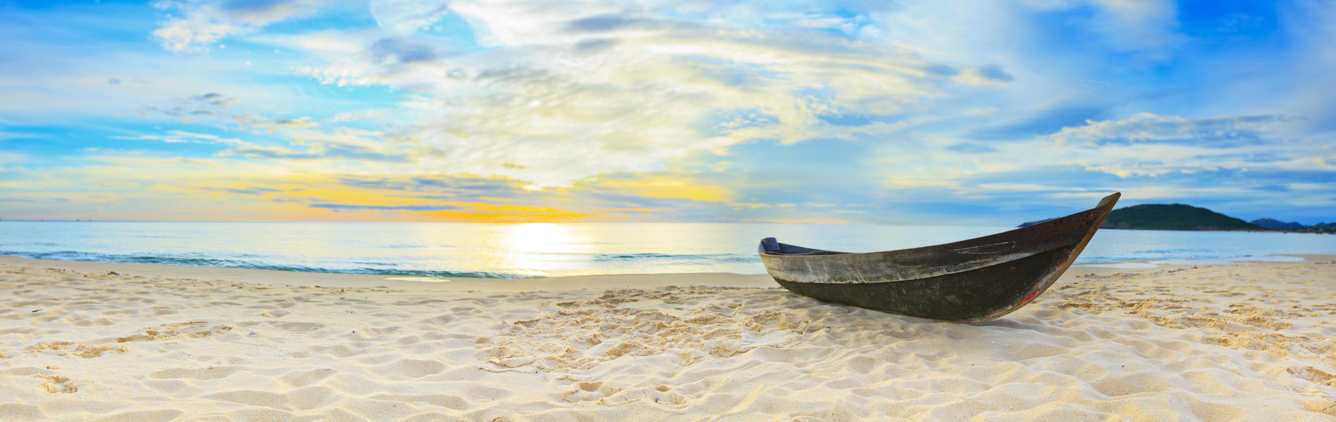 Küchenrückwand-Strand & Meer Panorama Sonnenuntergang