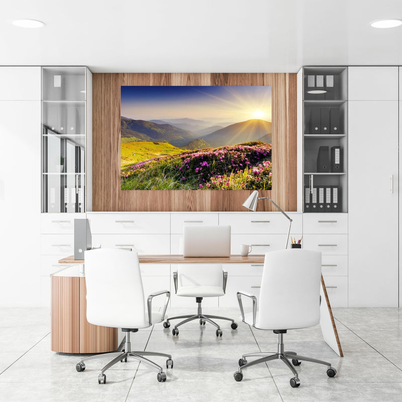 Office Poster  -  ruhige Berglandschaft in der Schweiz an einer Holzwand hängend im Büroraum
Office Poster  -  ruhige Berglandschaft in der Schweiz an einer Holzwand hängend im Büroraum