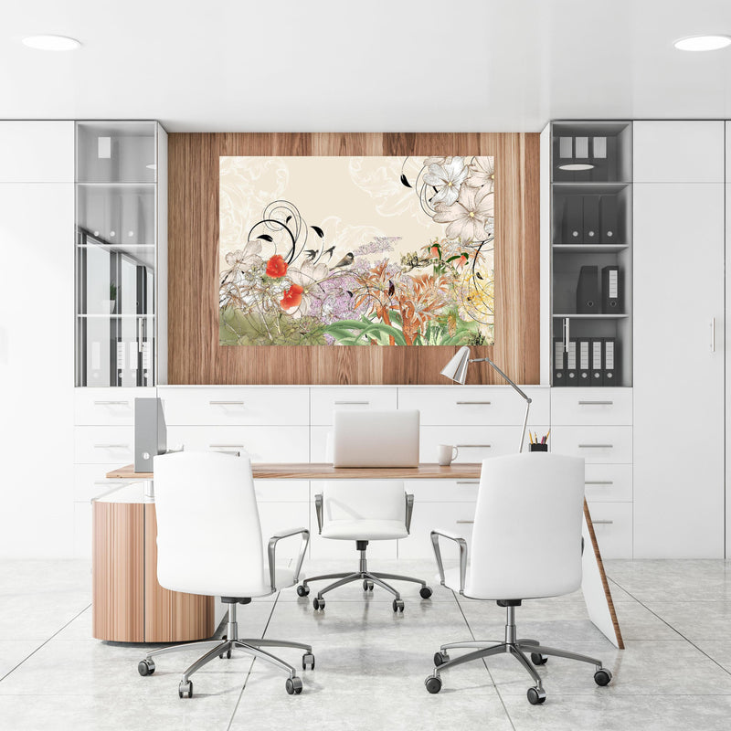 Office Poster  - Abstrakte Vögel Natur Illustration an einer Holzwand hängend im Büroraum
Office Poster  - Abstrakte Vögel Natur Illustration an einer Holzwand hängend im Büroraum