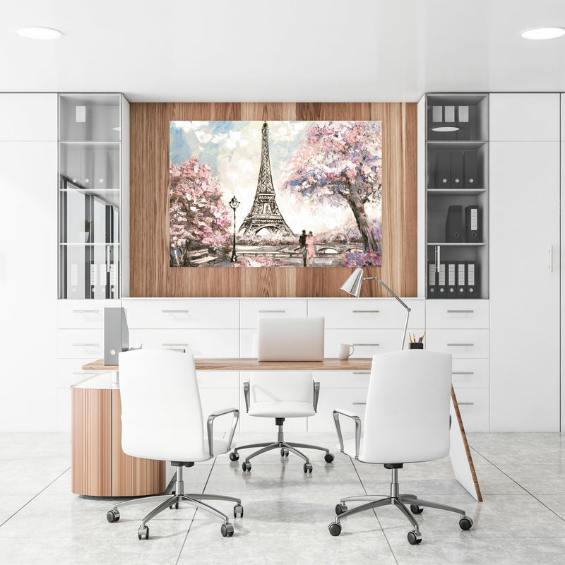 Office Poster  - Acrylgemälde eines Paares in Paris an einer Holzwand hängend im Büroraum
Office Poster  - Acrylgemälde eines Paares in Paris an einer Holzwand hängend im Büroraum