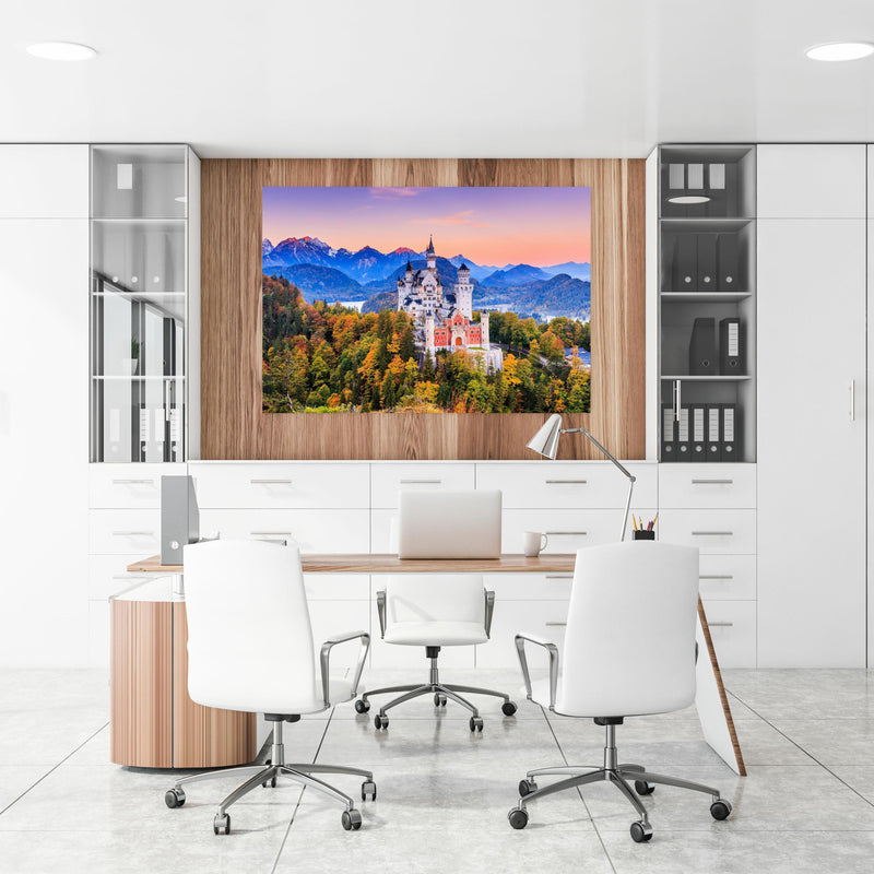 Office Poster  - Ästhetisches Schloss Neuschawn an einer Holzwand hängend im Büroraum
Office Poster  - Ästhetisches Schloss Neuschawn an einer Holzwand hängend im Büroraum