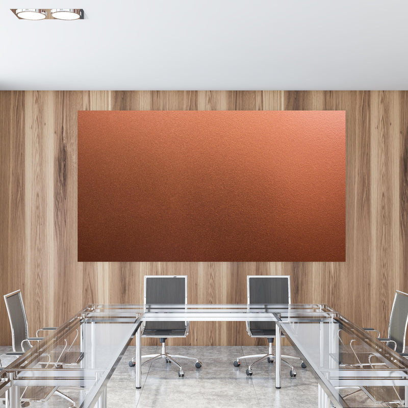 Office Poster  - Dunkles blasses Bronze in einem Konferenzraum mit Glastisch und Holzwand