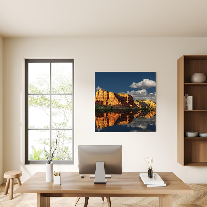 Office Poster  - Jack's Canyon mit Wasser Reflektion in privatem Bürozimmer mit Holzschrank