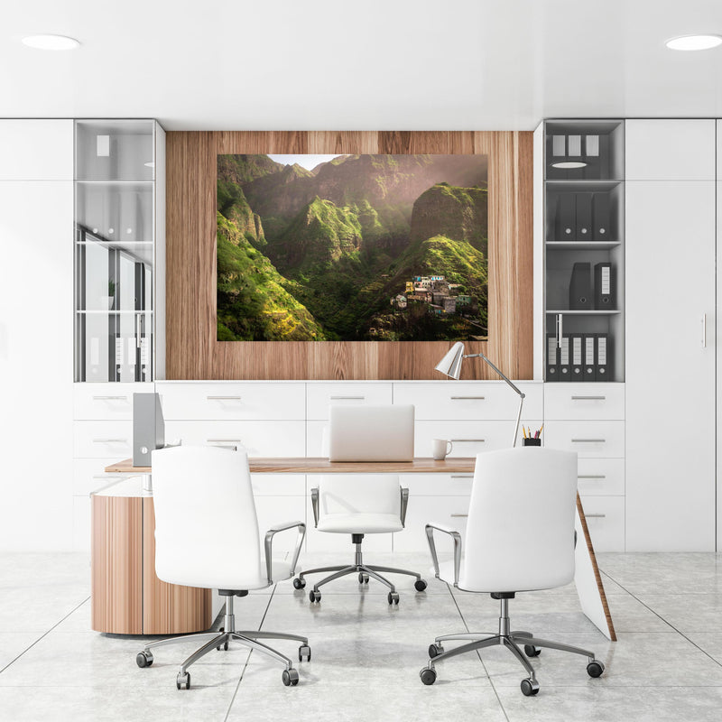 Office Poster  - Luftaufnahme von Fontainhas - Kabo Verde an einer Holzwand hängend im Büroraum
Office Poster  - Luftaufnahme von Fontainhas - Kabo Verde an einer Holzwand hängend im Büroraum