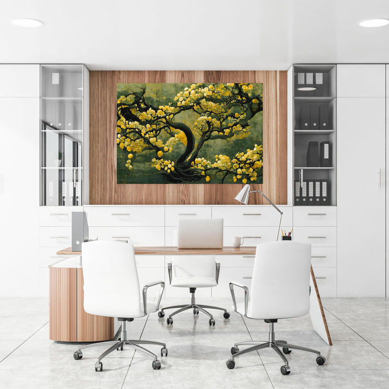 Office Poster  - Sakura Baum - Japan an einer Holzwand hängend im Büroraum
Office Poster  - Sakura Baum - Japan an einer Holzwand hängend im Büroraum