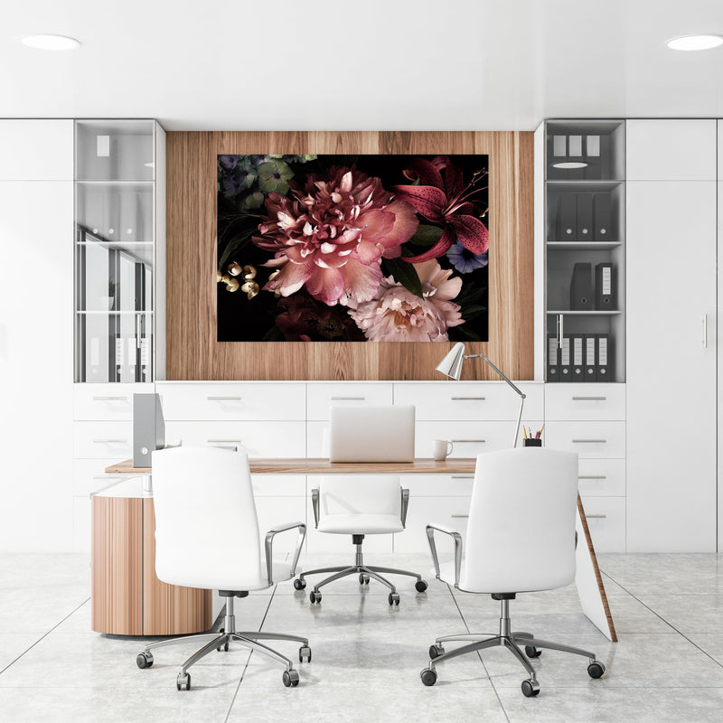 Office Poster  - Vintage Blumenbouquet an einer Holzwand hängend im Büroraum
Office Poster  - Vintage Blumenbouquet an einer Holzwand hängend im Büroraum