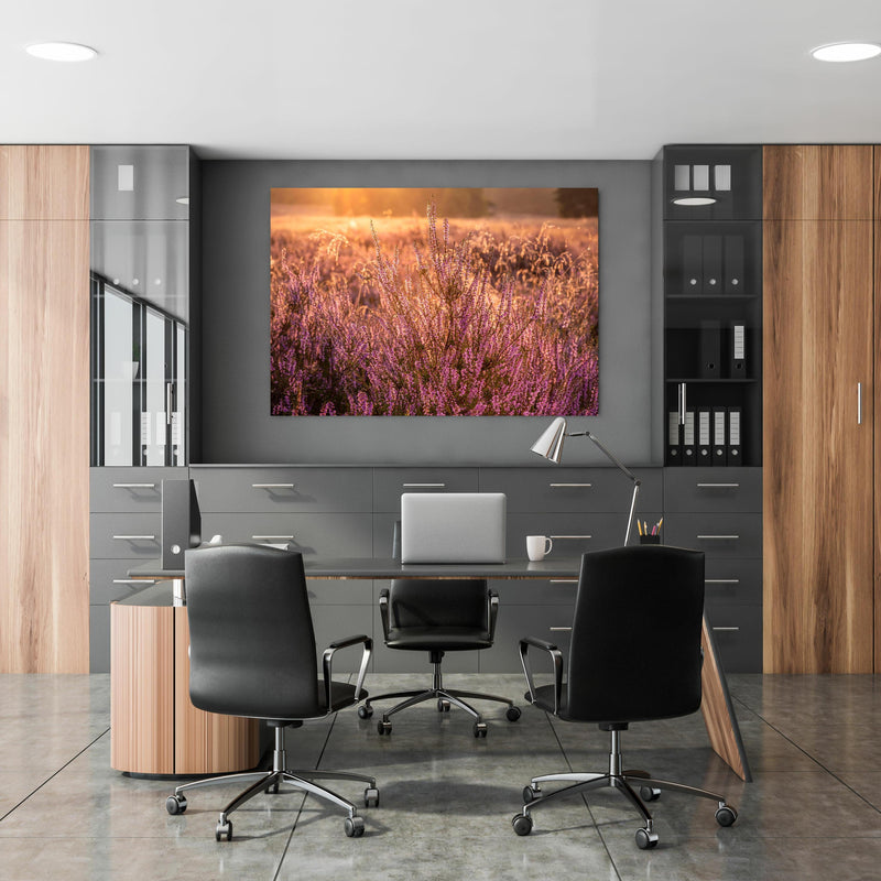 Office Poster  - Westruper Heide bei Haltern im Münsterland in klassischem Büroraum zwischen Holzschränken