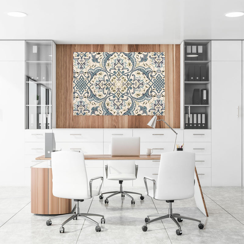 Office Poster  - klassischer Orientalischer Teppich an einer Holzwand hängend im Büroraum
Office Poster  - klassischer Orientalischer Teppich an einer Holzwand hängend im Büroraum