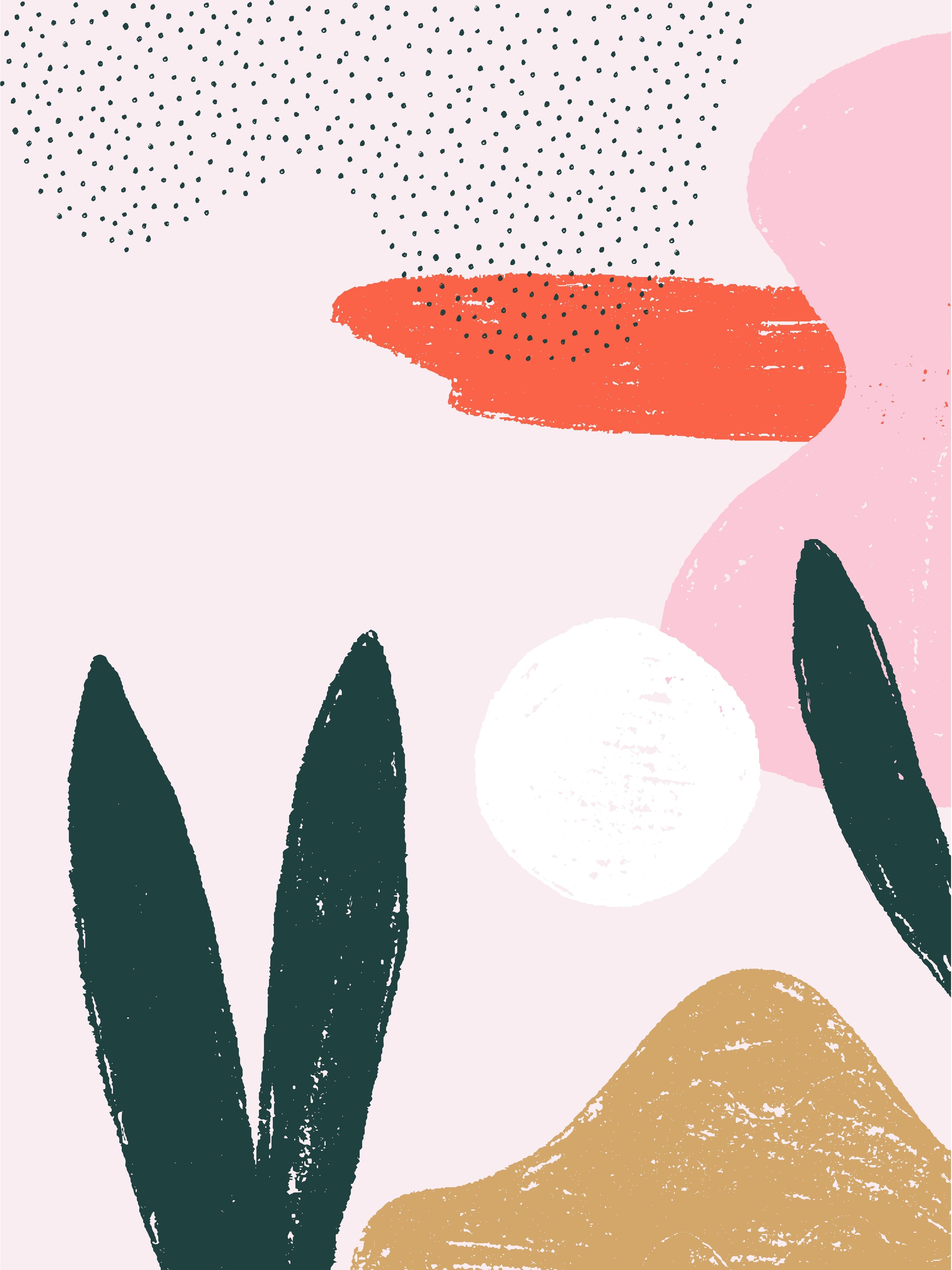 Spritzschutz-Abstrakte Formen und Farbspiele in Pink