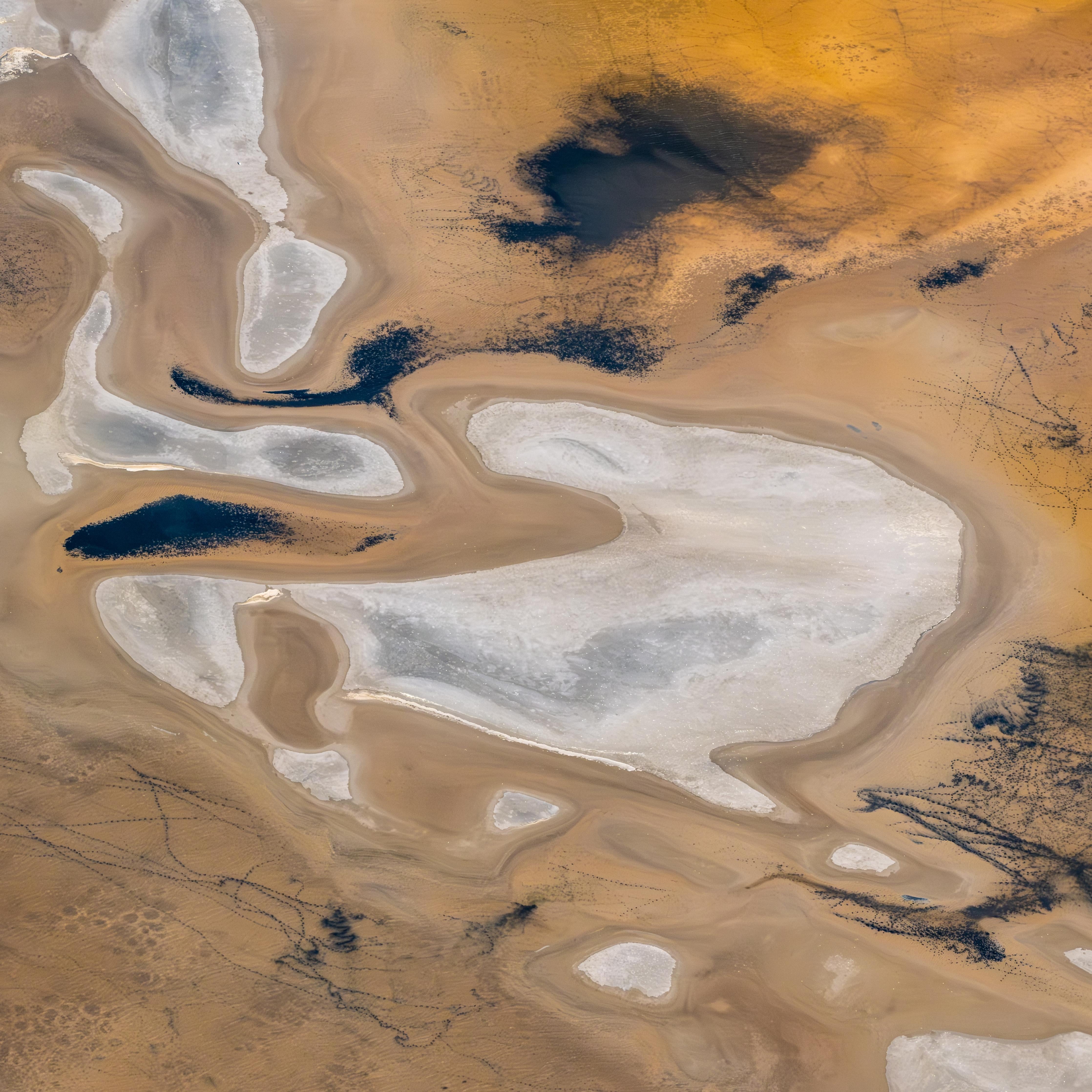 Spritzschutz-Abstrakte Landschaft in Beige-Tönen